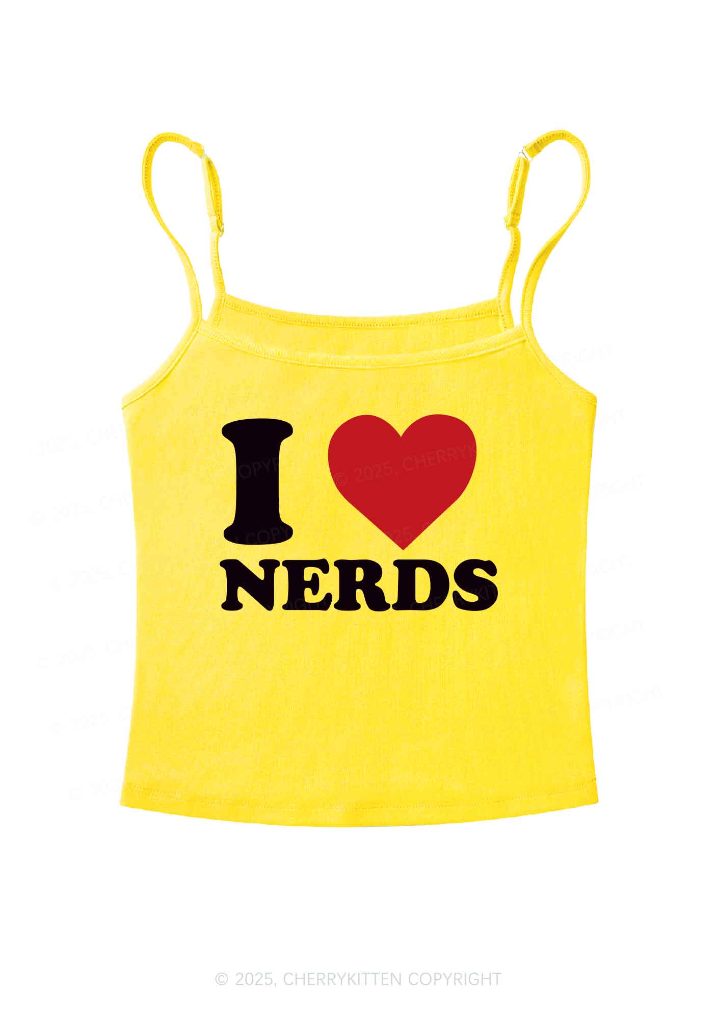 I Love Nerds Y2K Spaghetti Strap Cami Cherrykitten