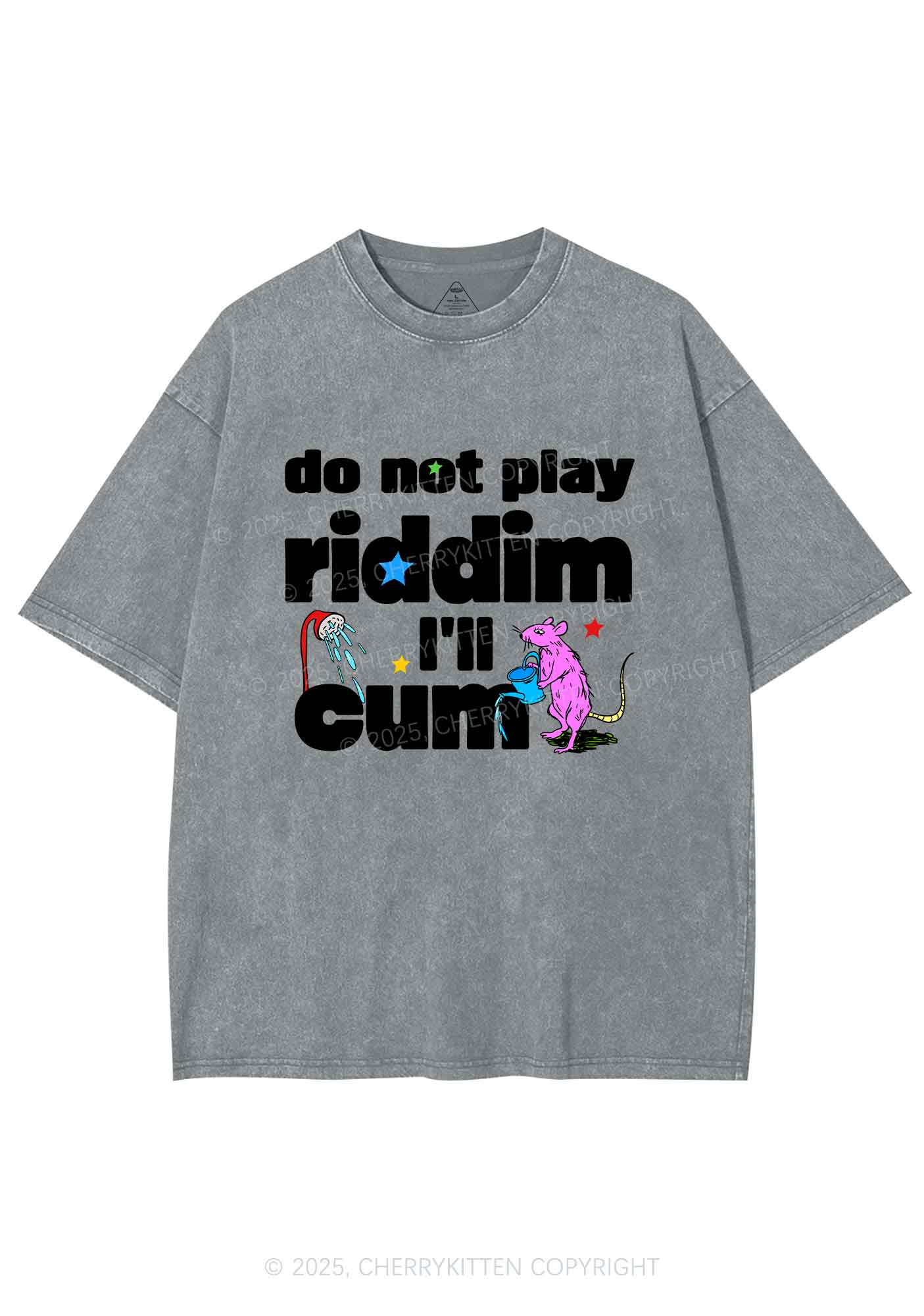 Do Not Play Riddim Y2K Shirts Washed Tee Cherrykitten