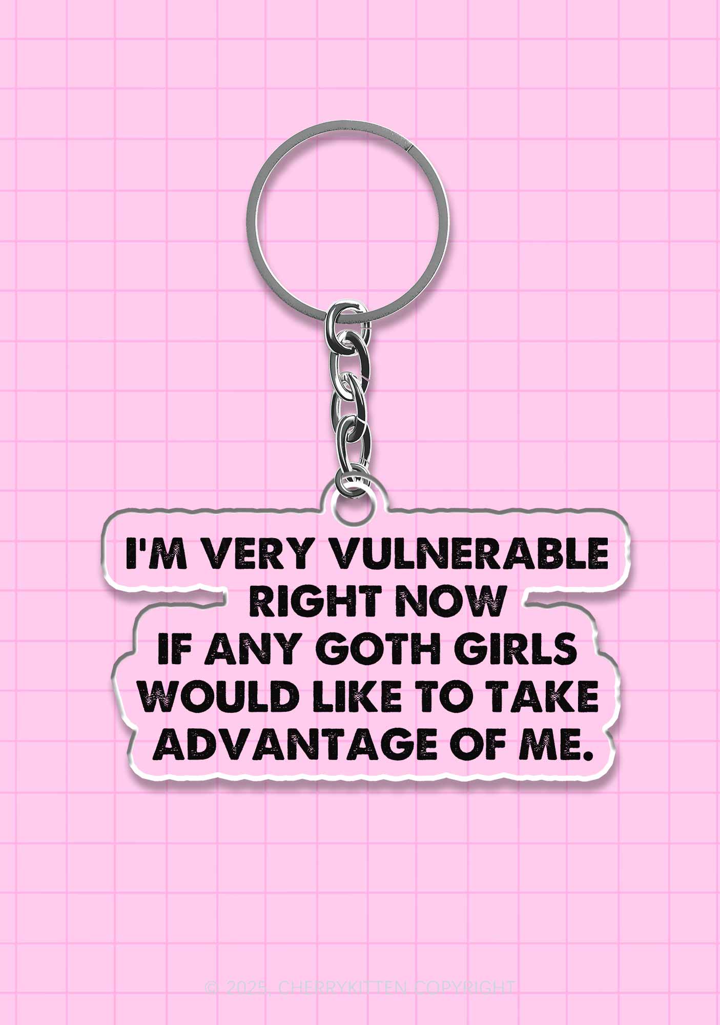 Im Vulnerable 1Pc Y2K Keychain Cherrykitten