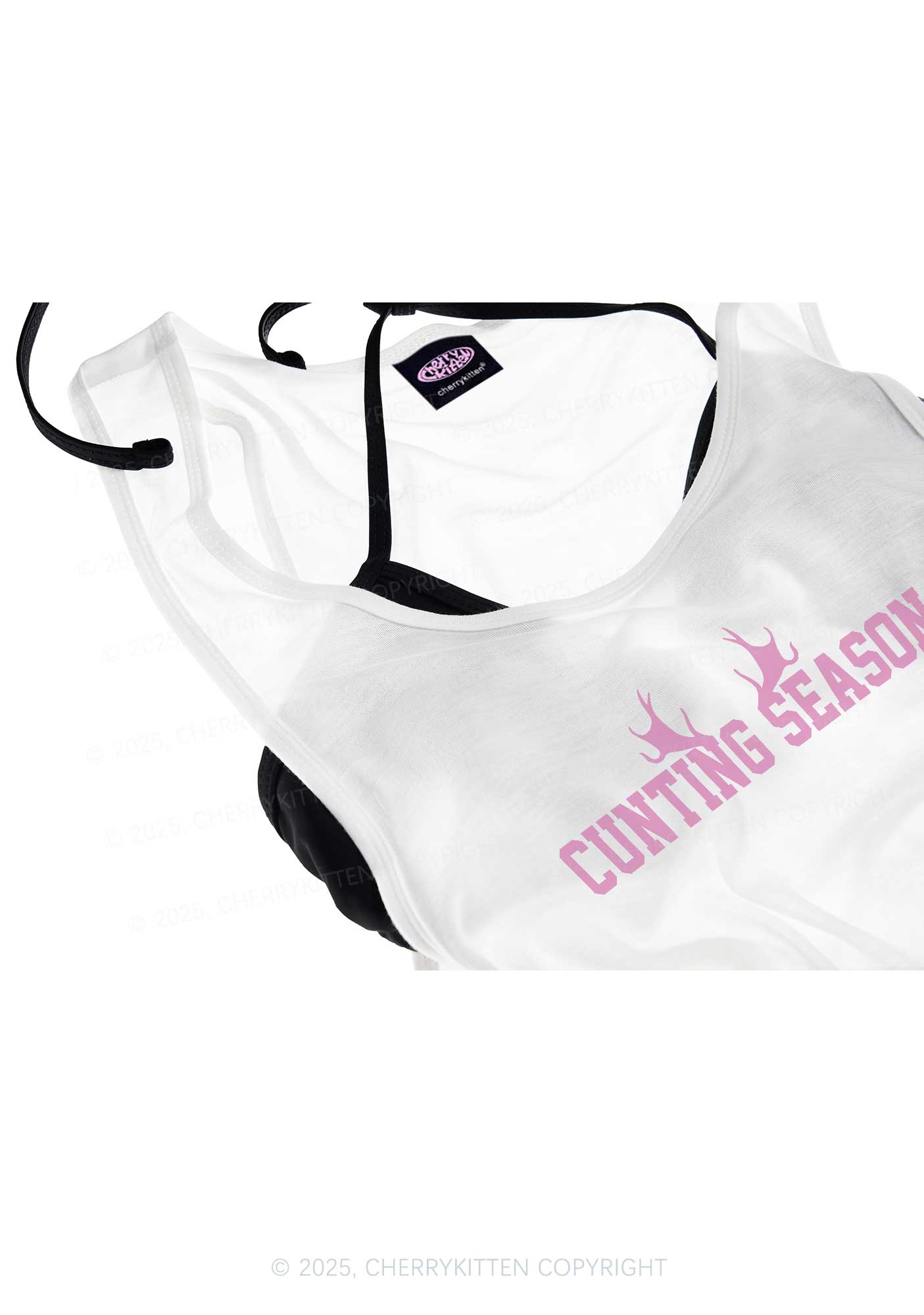 Cunting Season Y2K Sheer Boyfriend Tank Cherrykitten