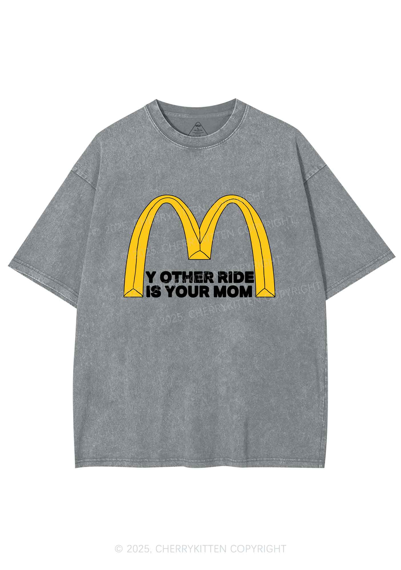Ride Your Mom Y2K Shirts Washed Tee Cherrykitten