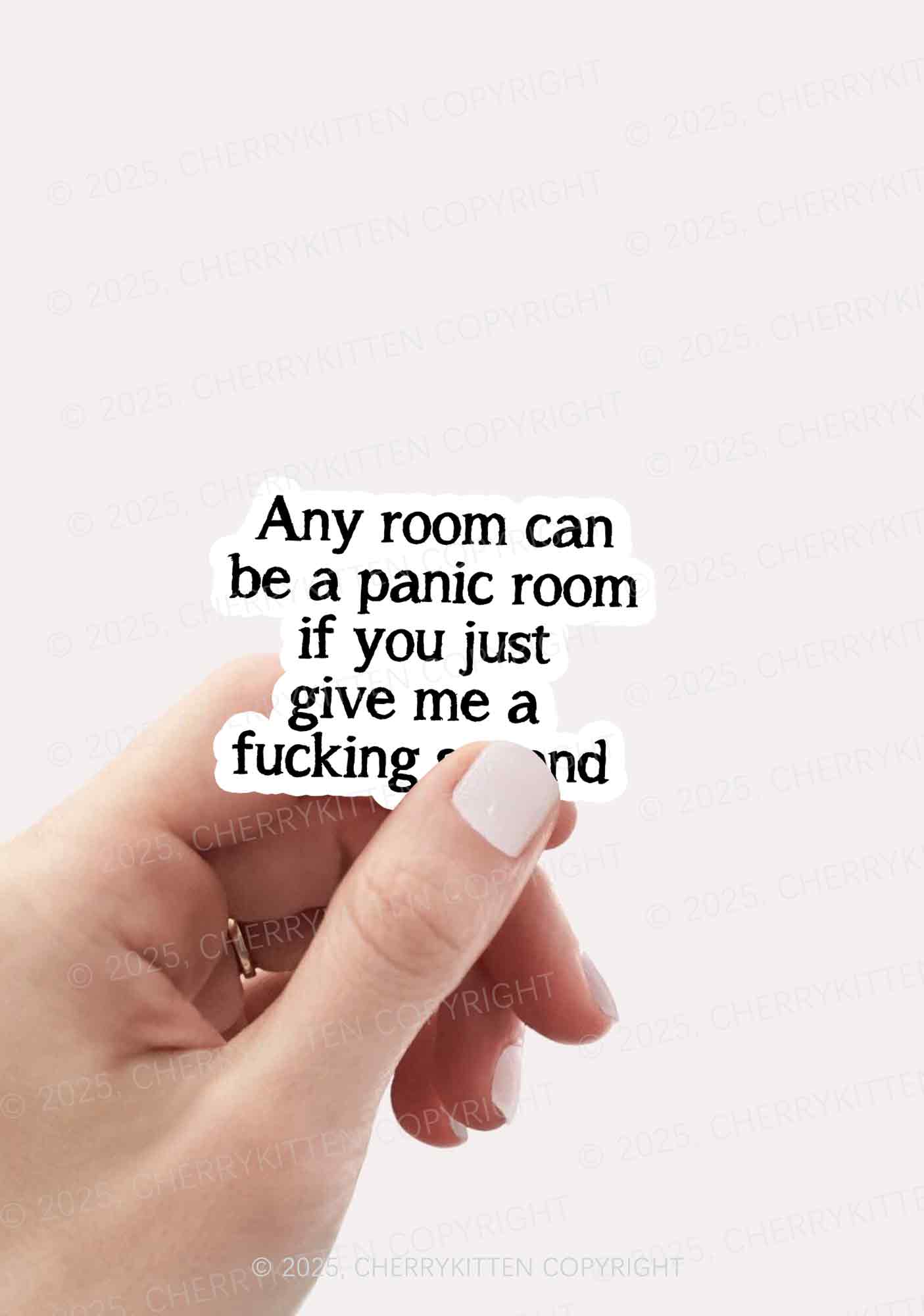Any Room Can Be Panic 1Pc Y2K Sticker Cherrykitten