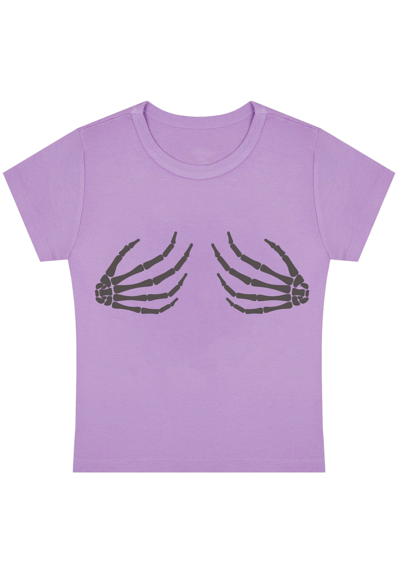 Curvy Skeleton Hands Baby Tee