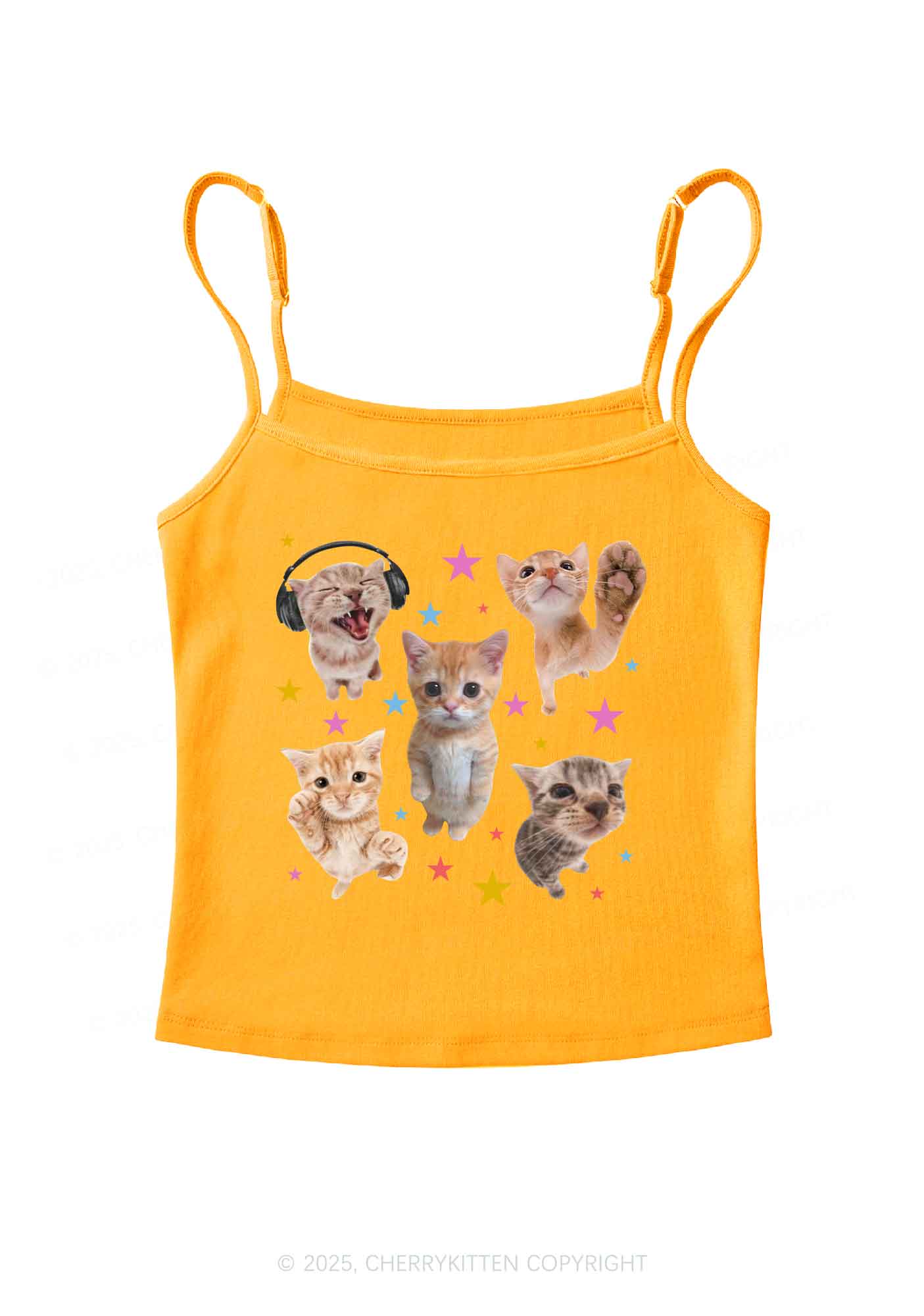 Adorable Cats Y2K Spaghetti Strap Cami Cherrykitten