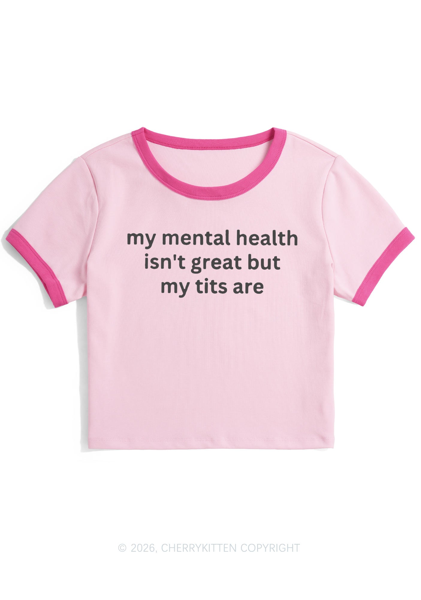 My Mental Health Isnt Great Y2K Ringer Tee Cherrykitten