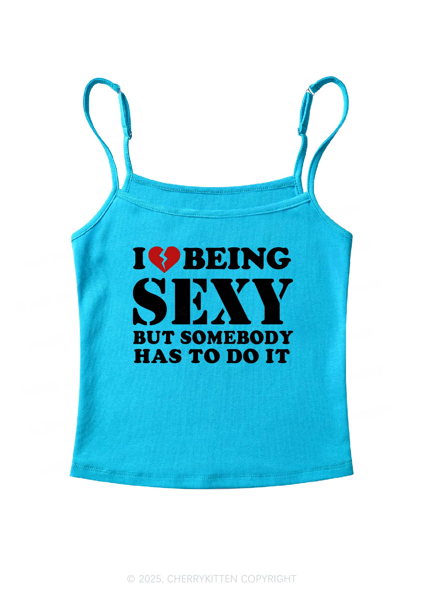 Being Sexy Tough Y2K Spaghetti Strap Cami Cherrykitten