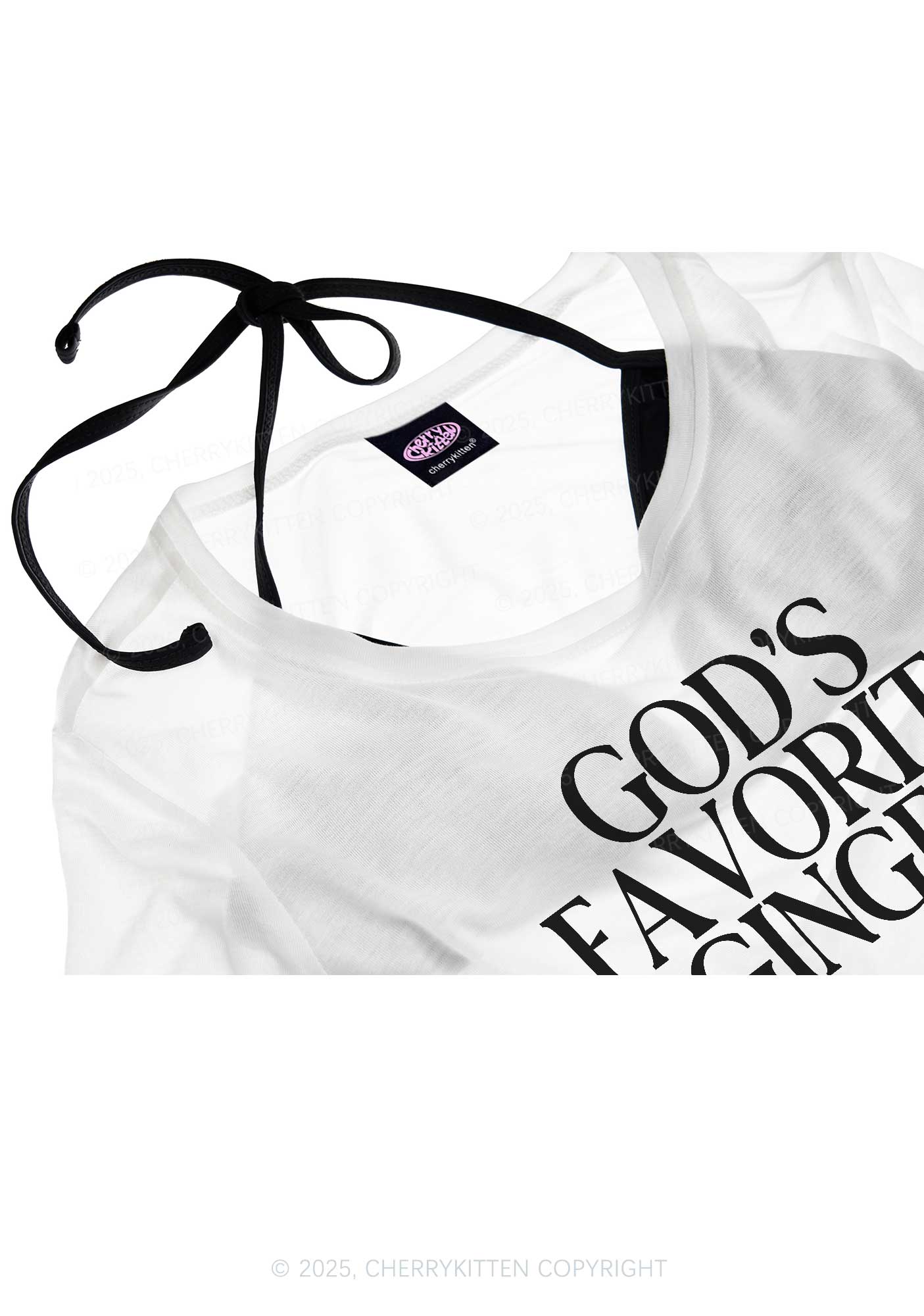 Gods Favorite Ginger Y2K Sheer Boyfriend Tee Cherrykitten
