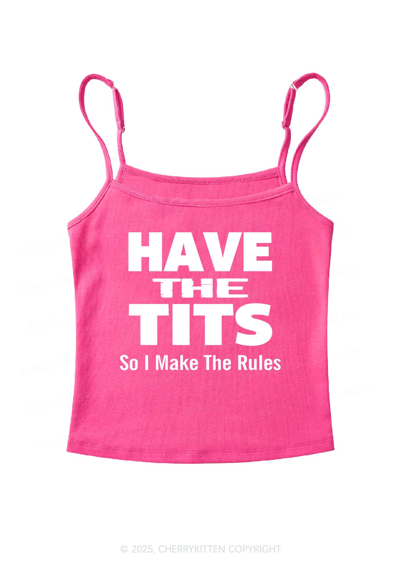 I Make Rules Y2K Spaghetti Strap Cami Cherrykitten