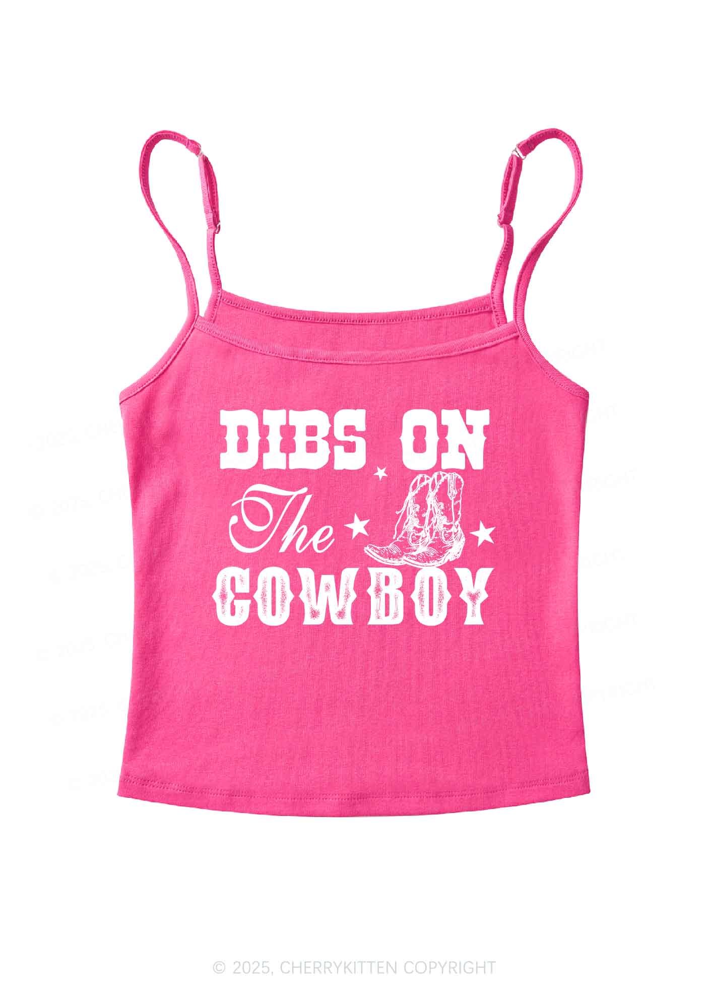 Dibs On The Cowboy Y2K Spaghetti Strap Cami Cherrykitten