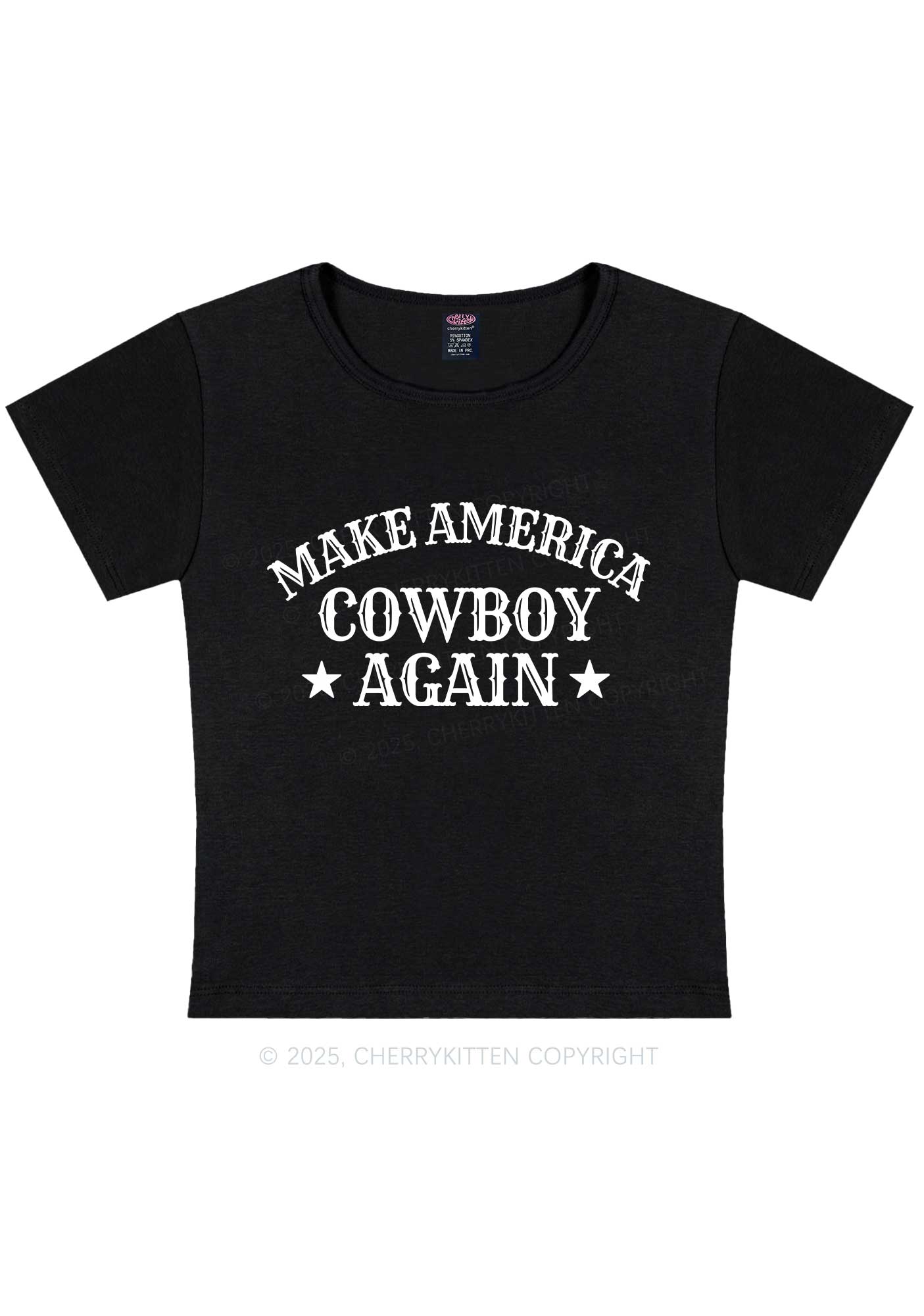 Cowboy Again Y2K Baby Tee Cherrykitten