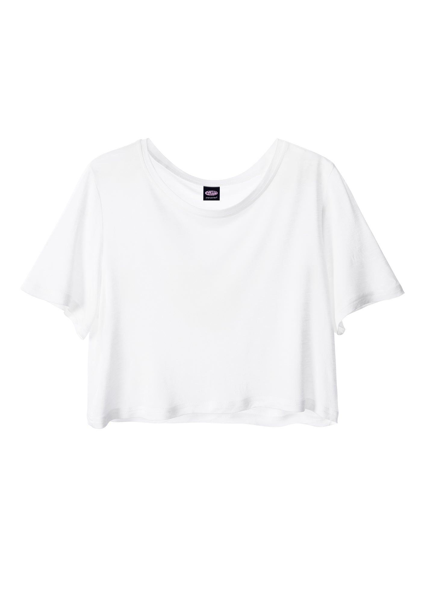 Plain Y2K Sheer Crop Tee Cherrykitten