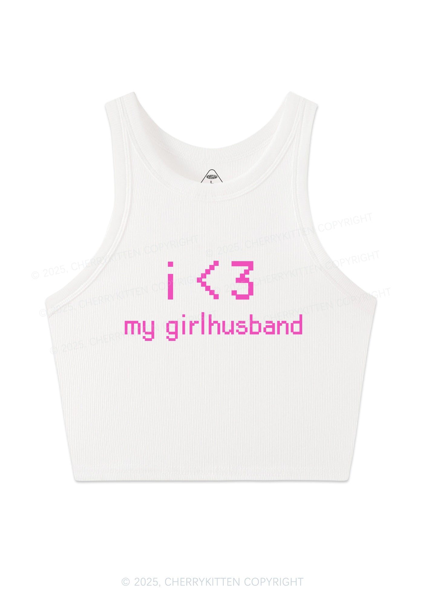 I Love My Girlhusband Y2K Crop Tank Top Cherrykitten