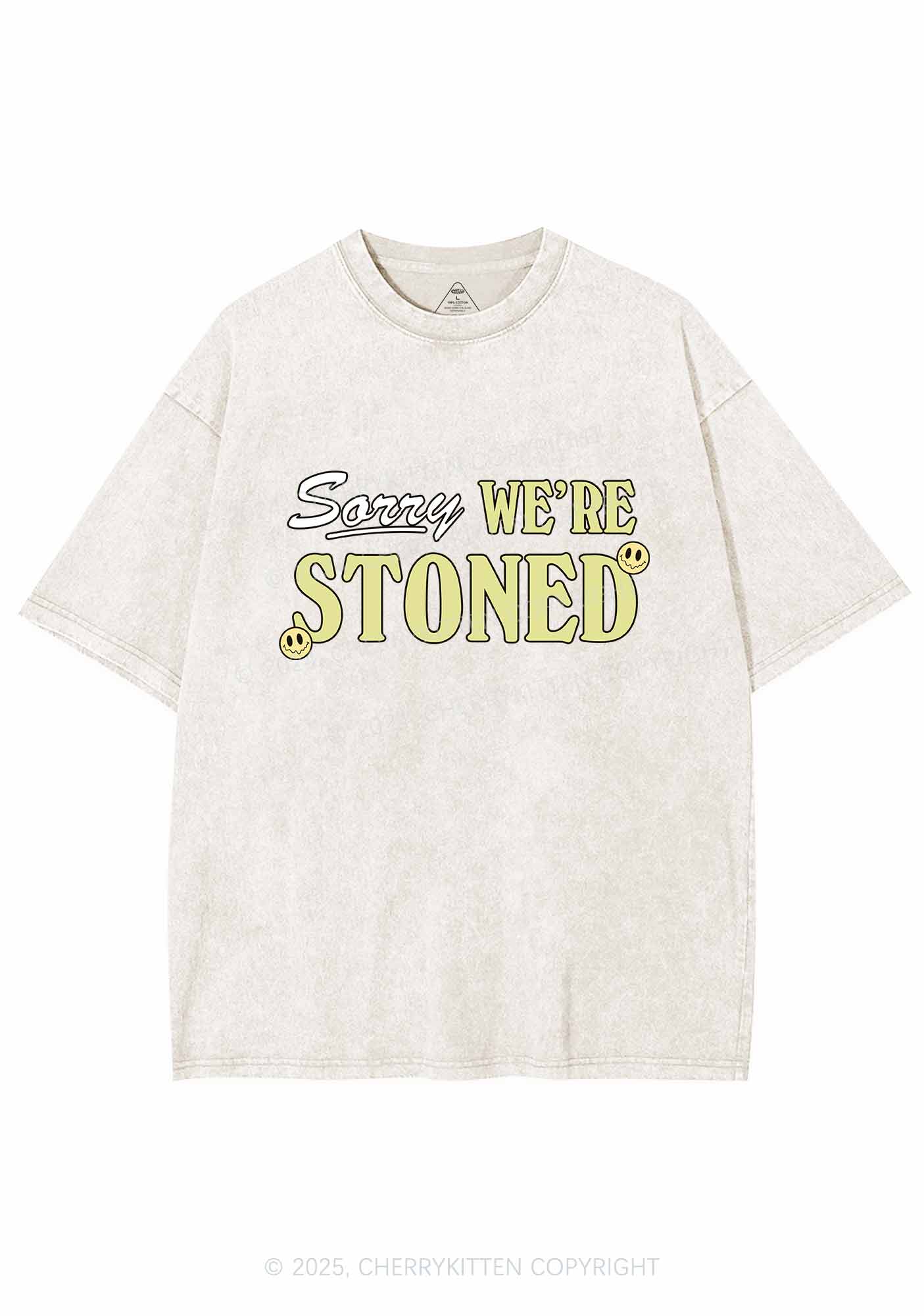 Sorry We're Stoned Y2K Washed Tee Cherrykitten