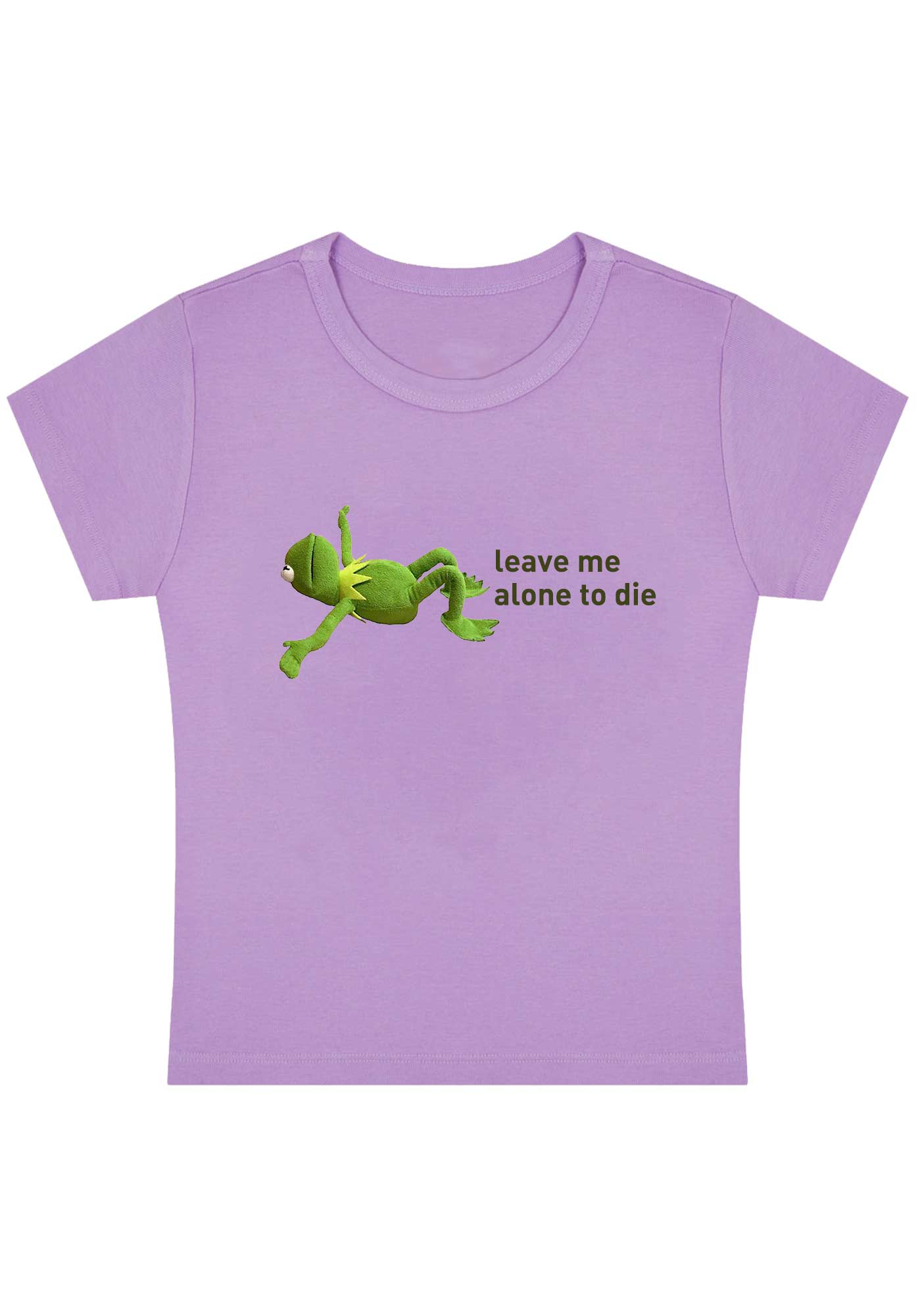 Curvy Leave Me Alone To Die Baby Tee