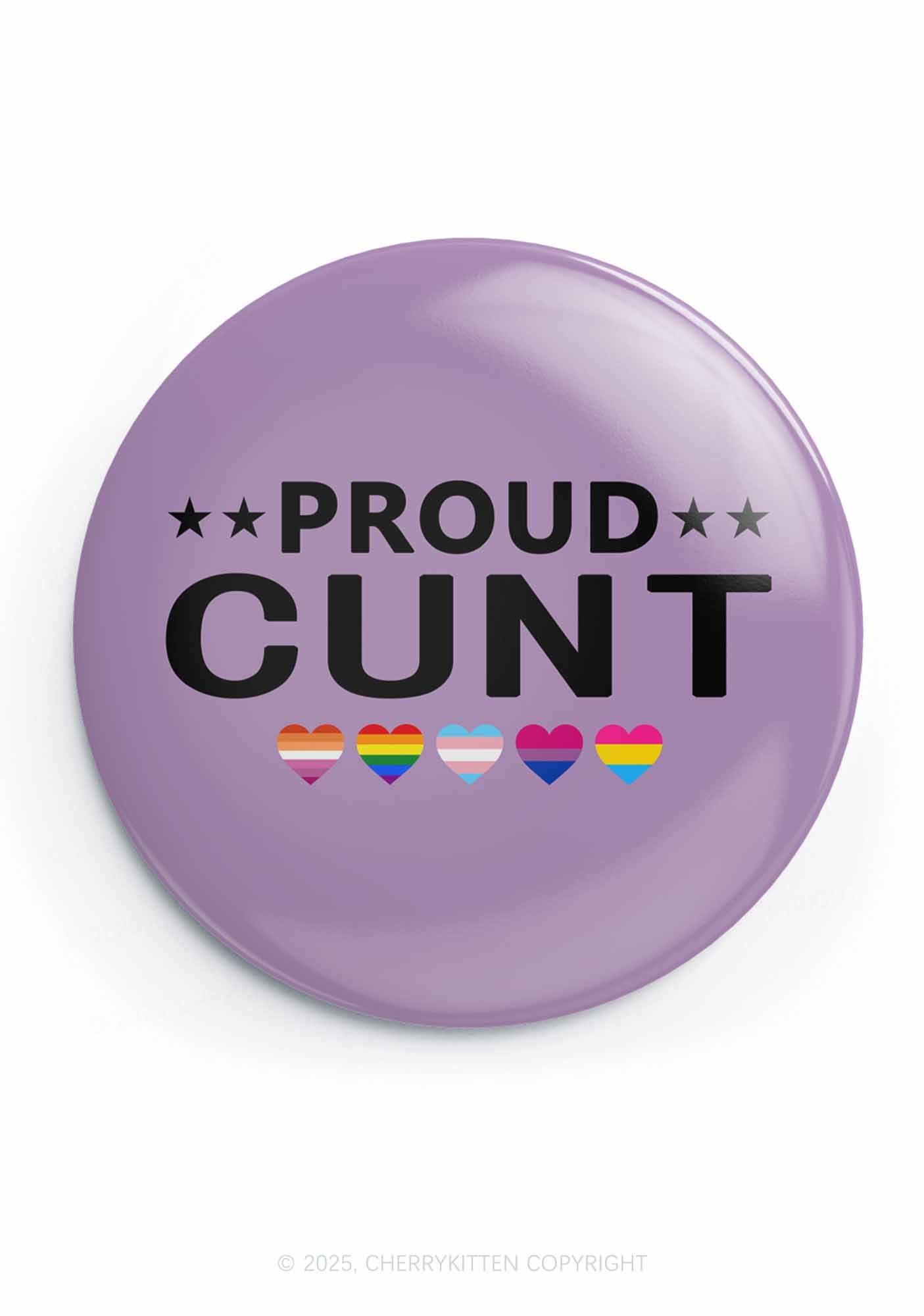 Proud Cxxt Pride 1Pc Y2K Pin Badge Cherrykitten