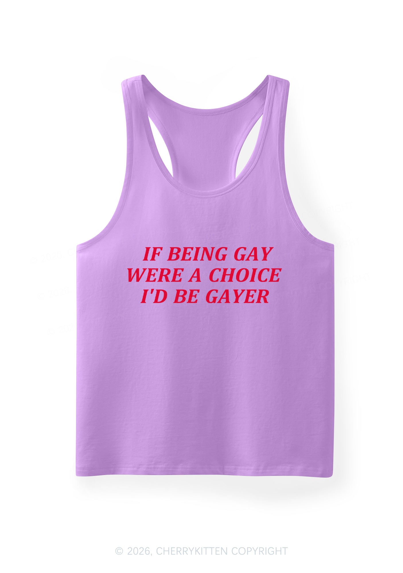 Being Gay Were A Choice Pride Y2K Men Racerback Tank Top Cherrykitten