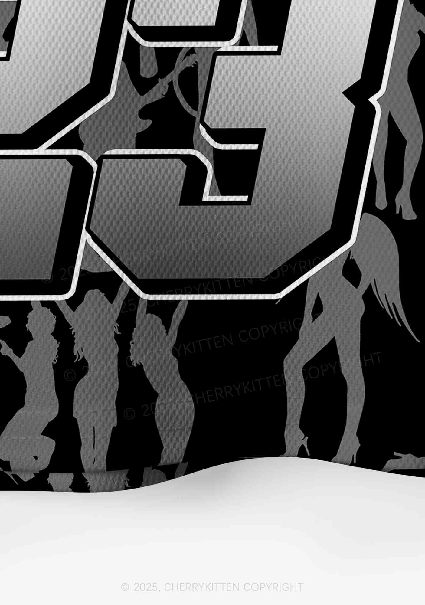 Custom Black Star Girl Y2K Crop Sport Jersey Shirts Cherrykitten