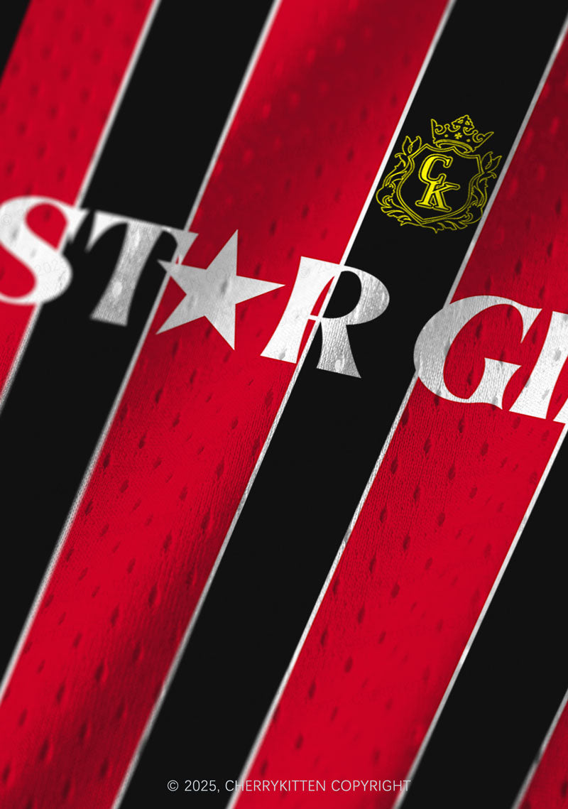 Custom Red Star Girl Y2K Sport Jersey Tank Cherrykitten