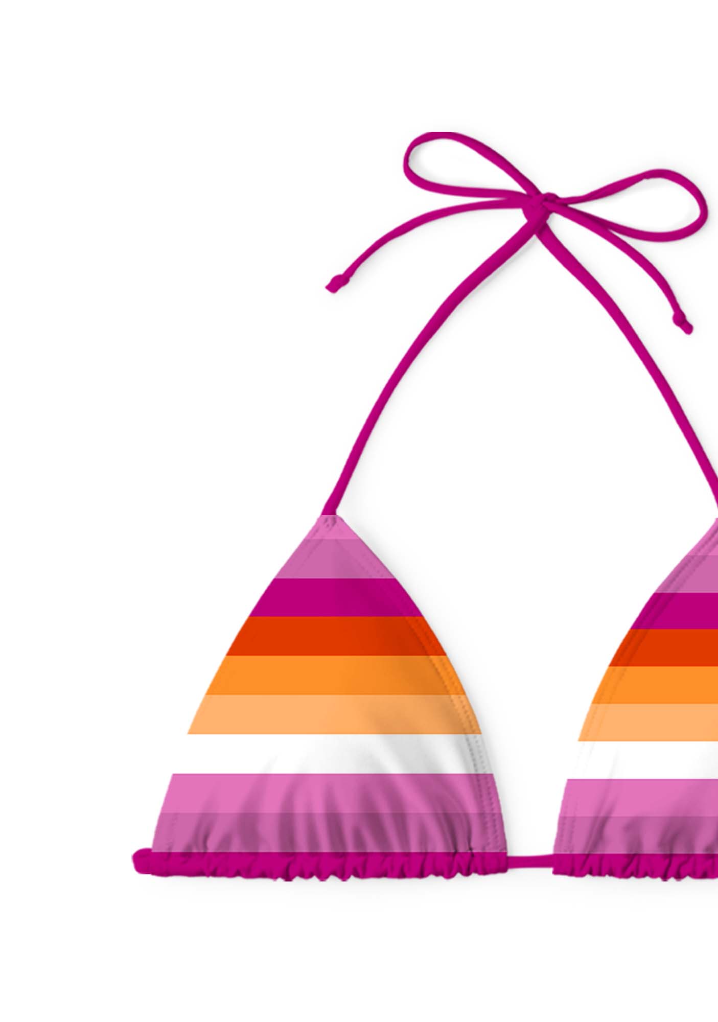 Lesbian Stripes Pride Y2K Print Bikini Set Cherrykitten