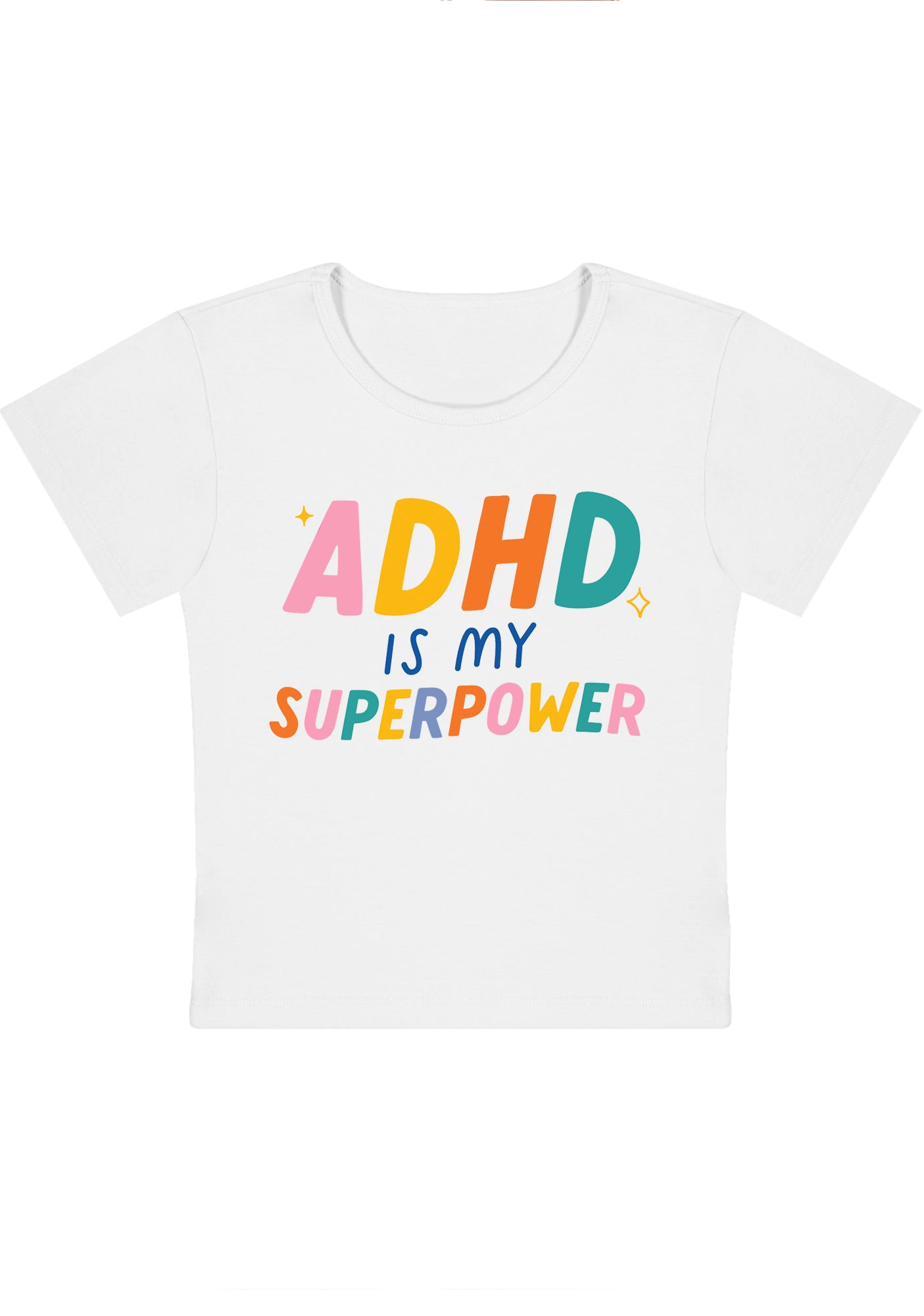 ADHD Is My Superpower Y2K Baby Tee