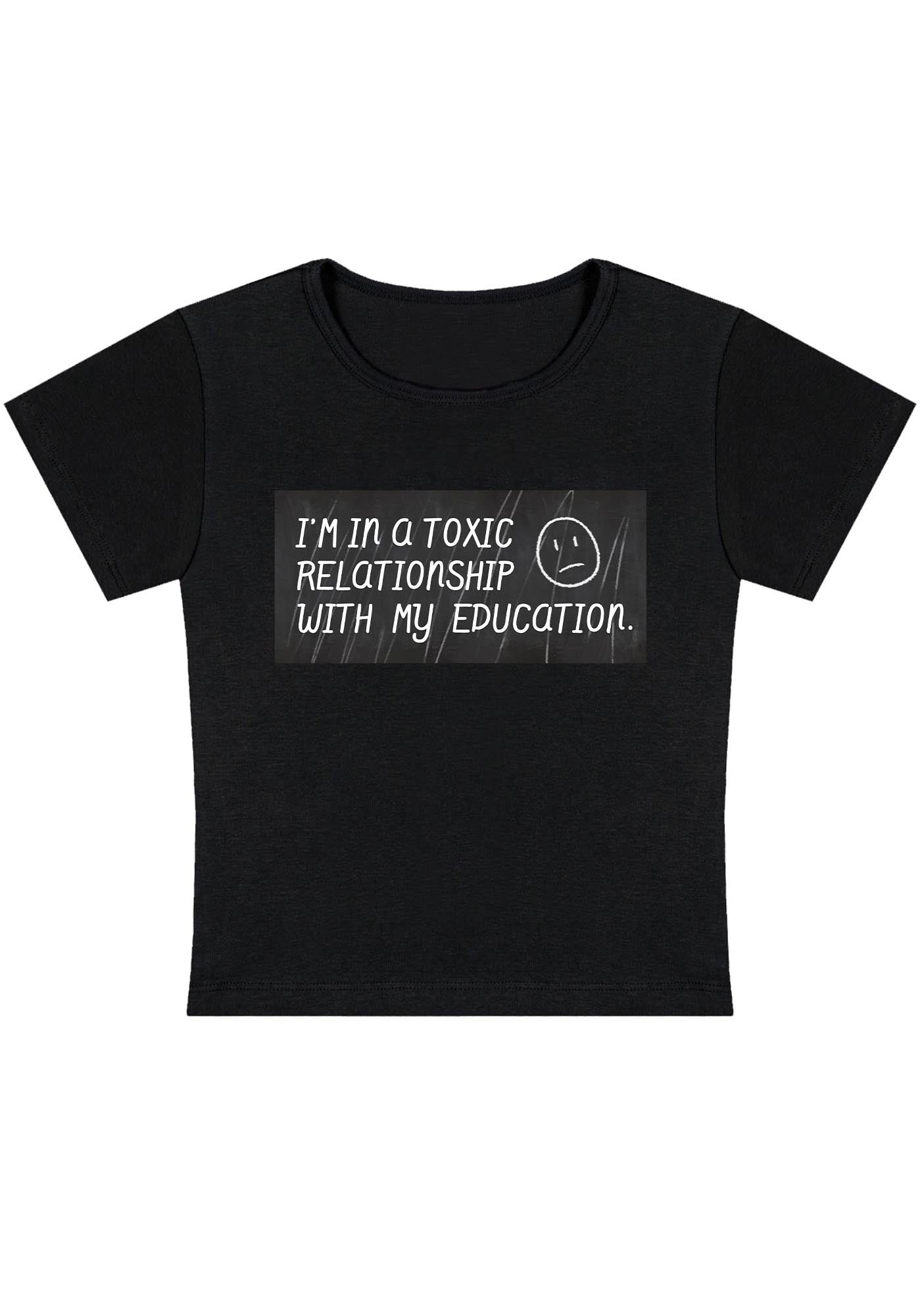 Curvy Toxic Relationship Education Baby Tee