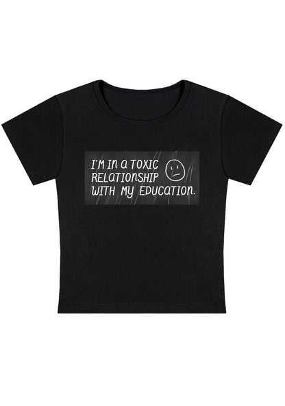 Curvy Toxic Relationship Education Baby Tee