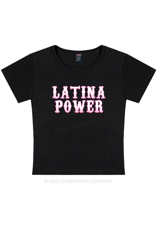 Latina Power Y2K Baby Tee Cherrykitten