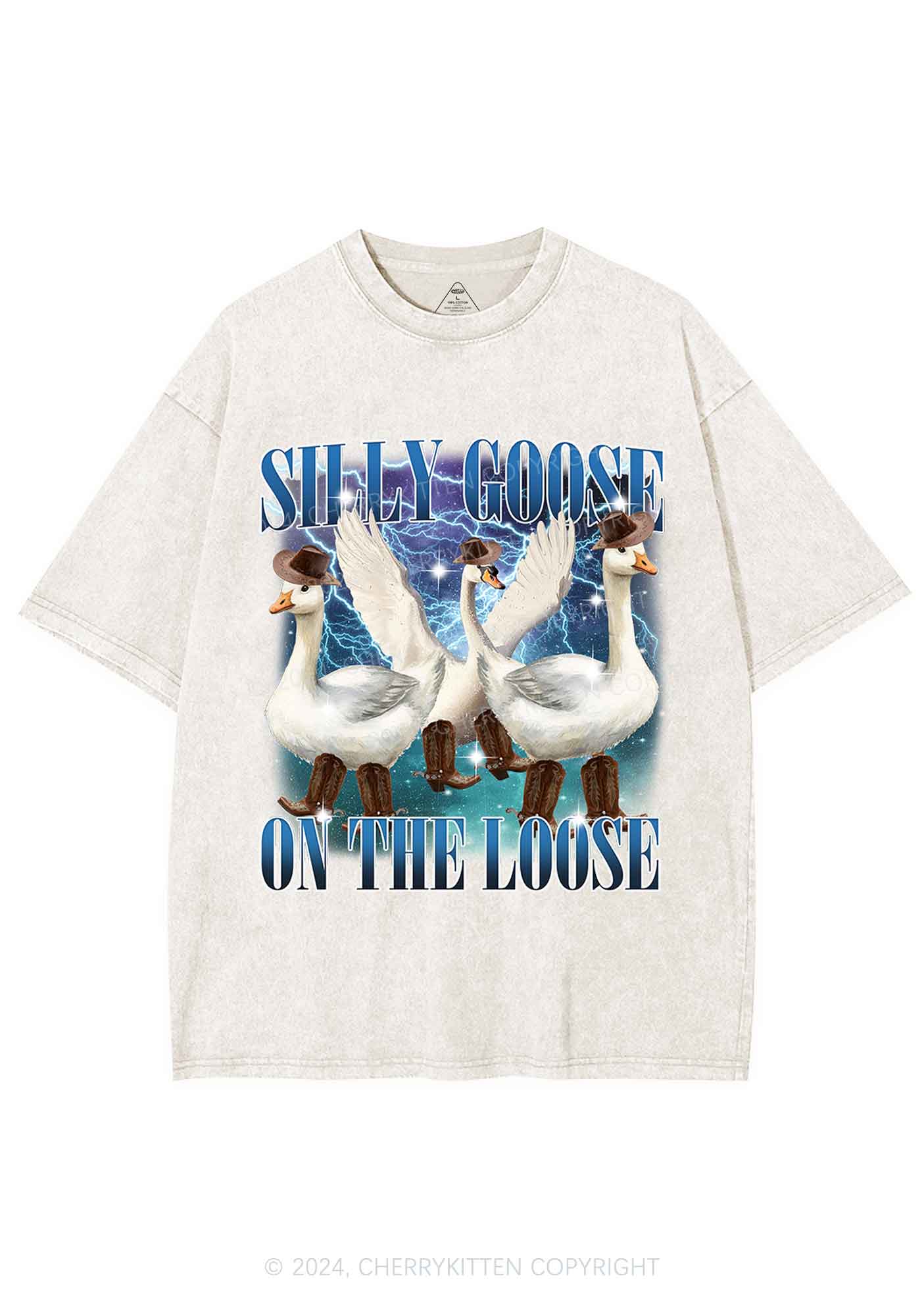Cowboy Goose Y2K Washed Tee Cherrykitten