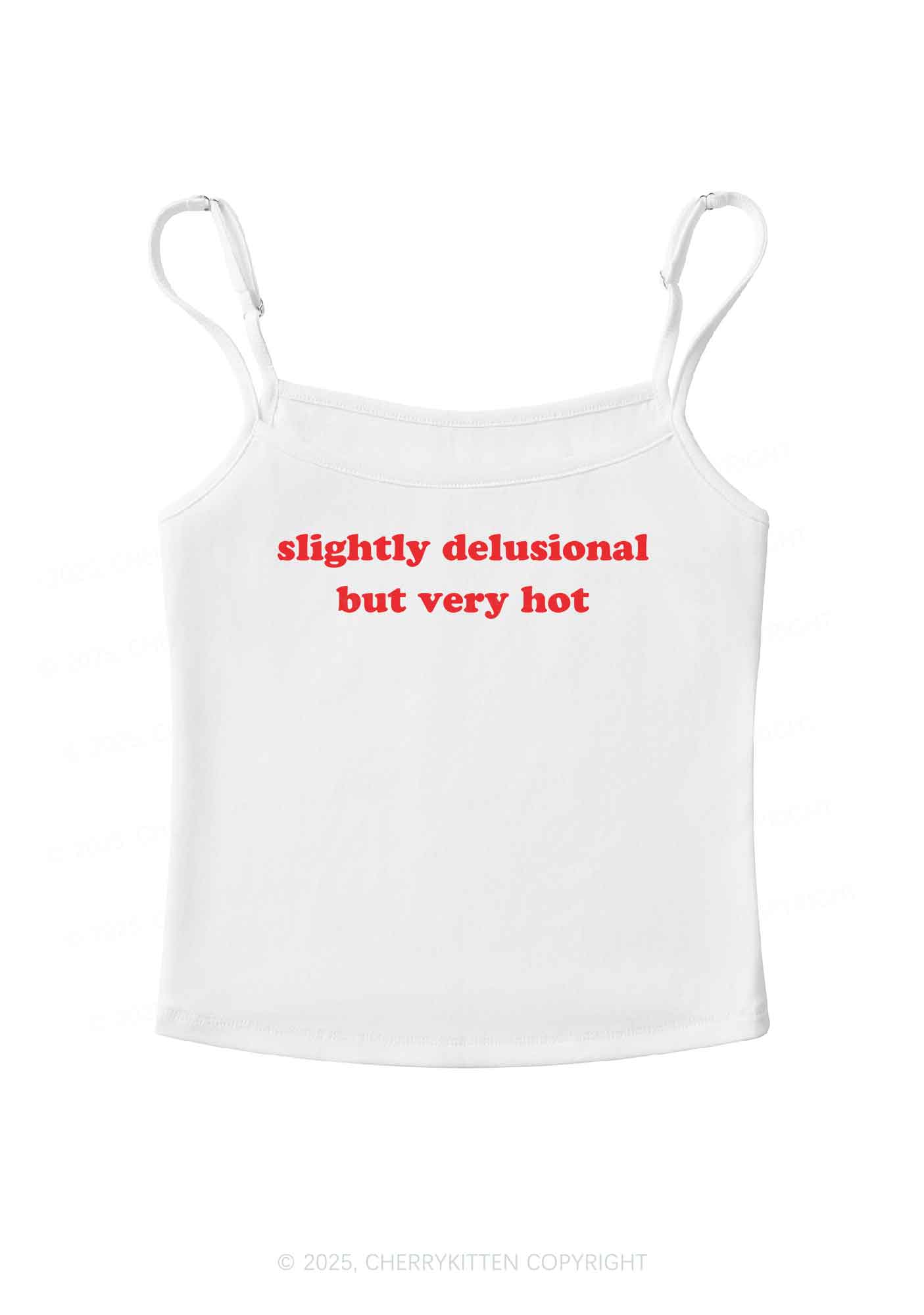 Slightly Delusional But Very Hot Y2K Spaghetti Strap Cami Cherrykitten