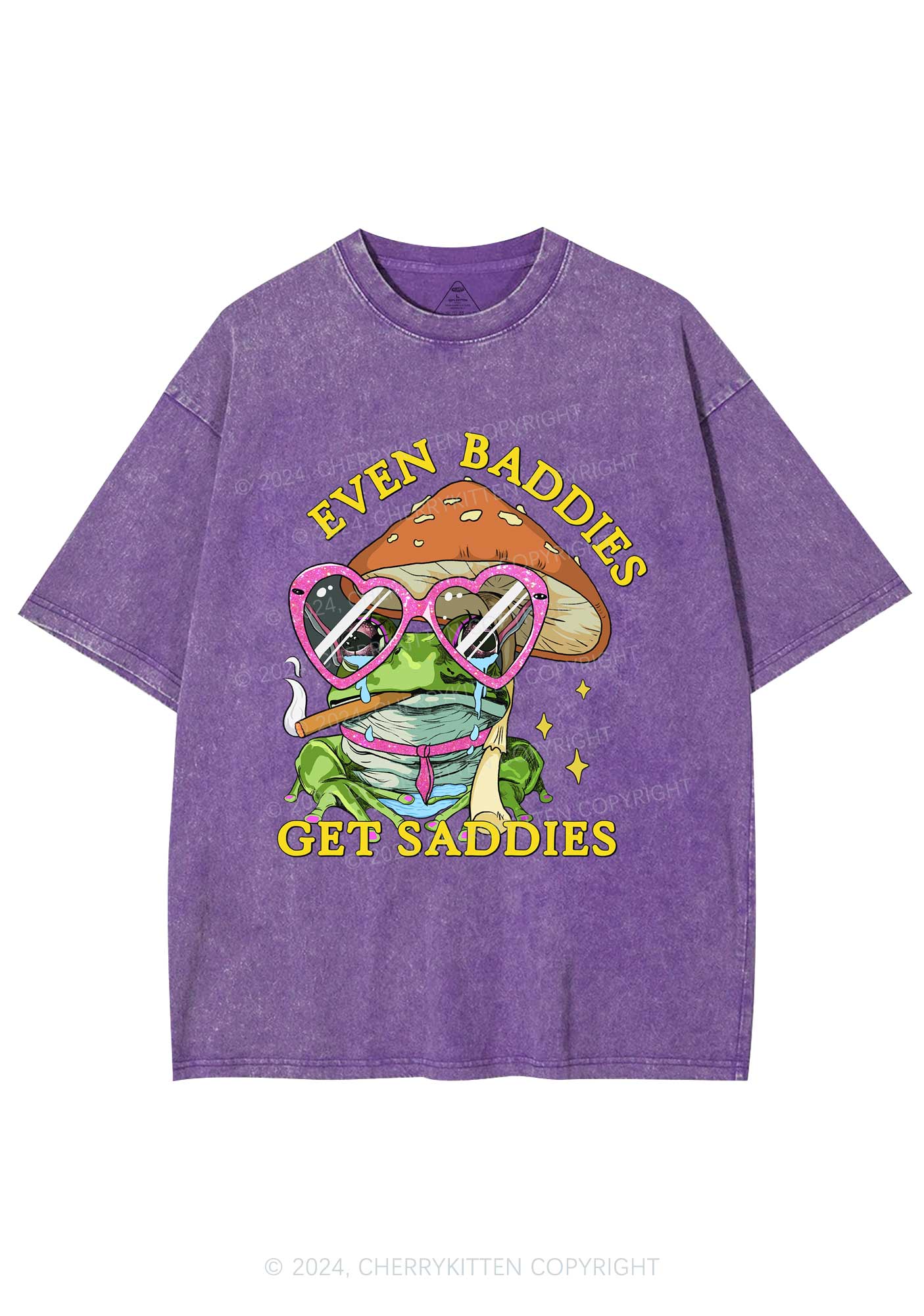 Even Baddies Frog Y2K Washed Tee Cherrykitten