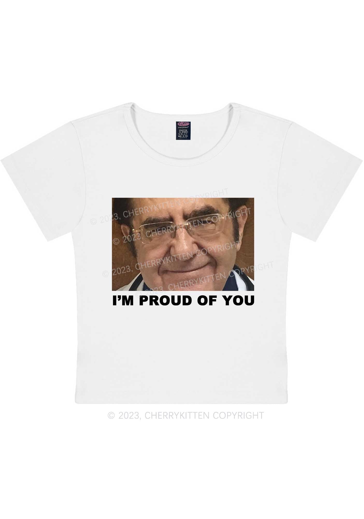Curvy Dr. Now Is Proud Of You Y2K Baby Tee Cherrykitten