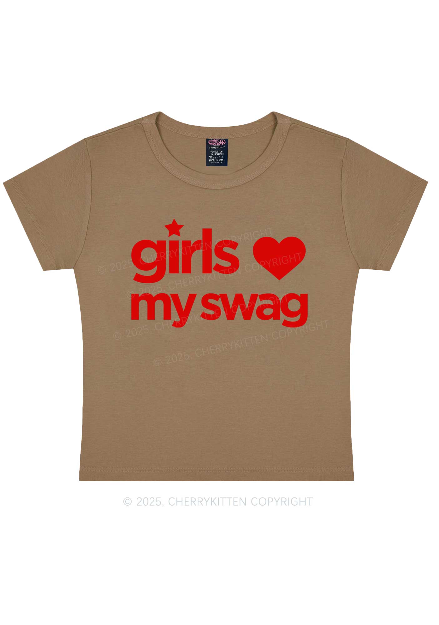 Girls Love My Swag Pride Y2K Baby Tee Cherrykitten