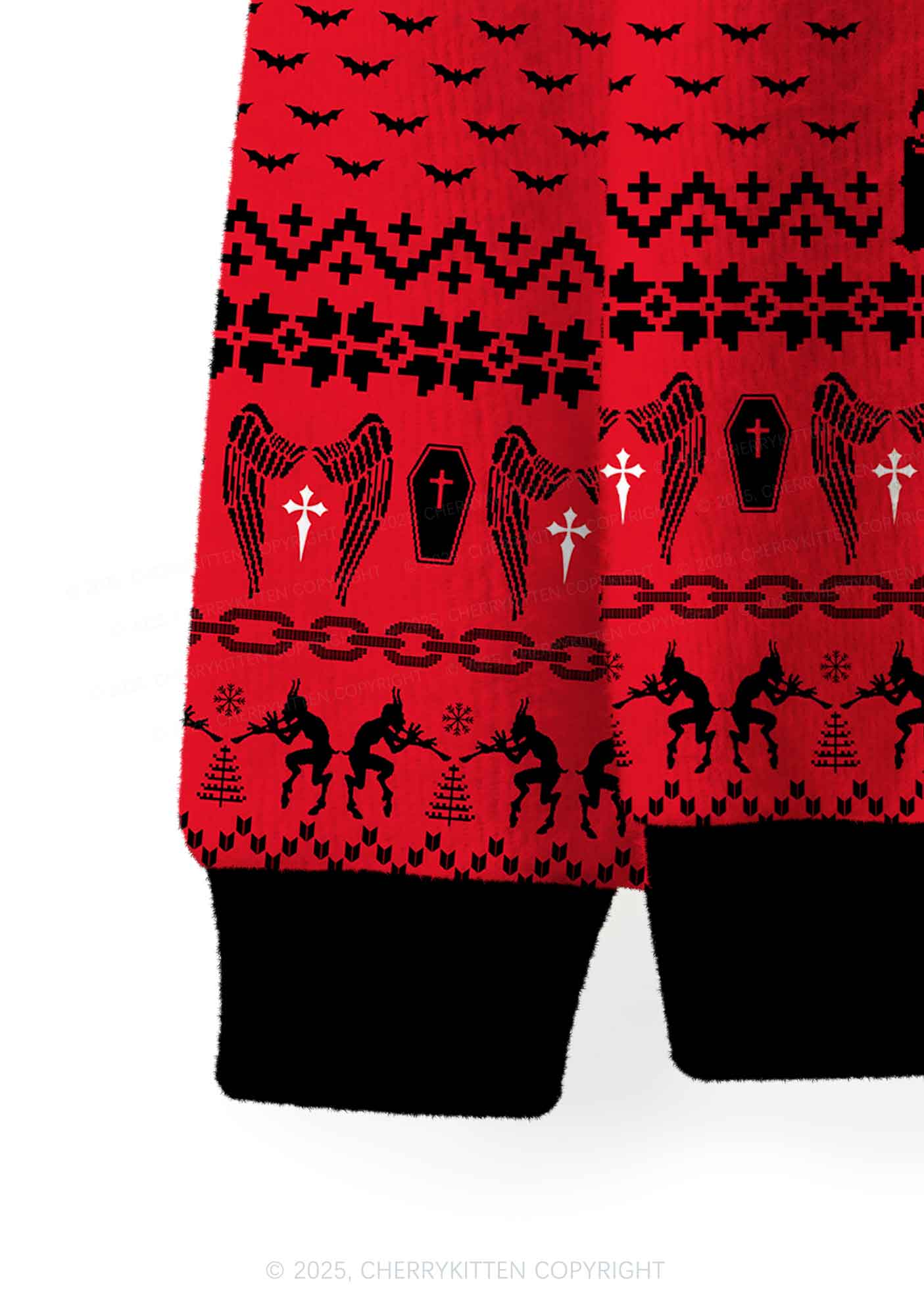 Cunty Satan Y2K Christmas Cardigan Knit Sweatshirt Cherrykitten