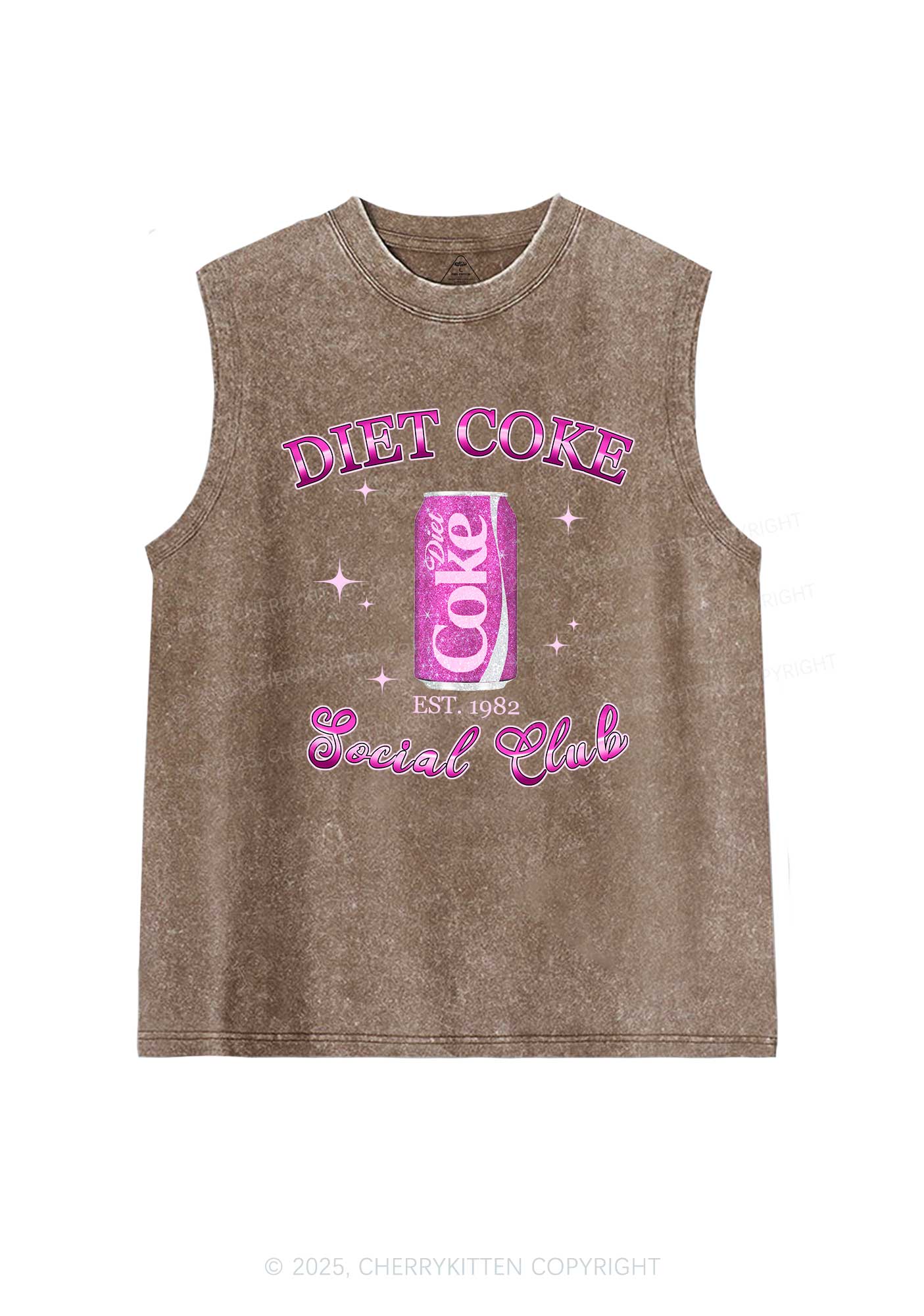 Diet Coke Social Club Y2K Washed Muscle Tank Cherrykitten