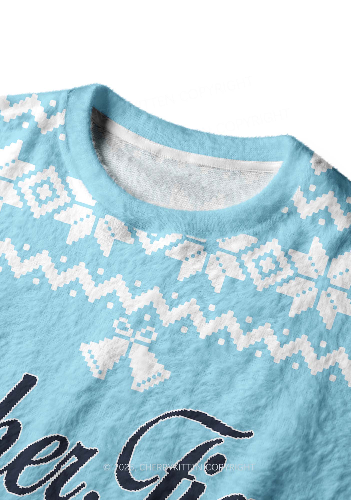 Father Figure Y2K Christmas Knit Sweatshirt Cherrykitten