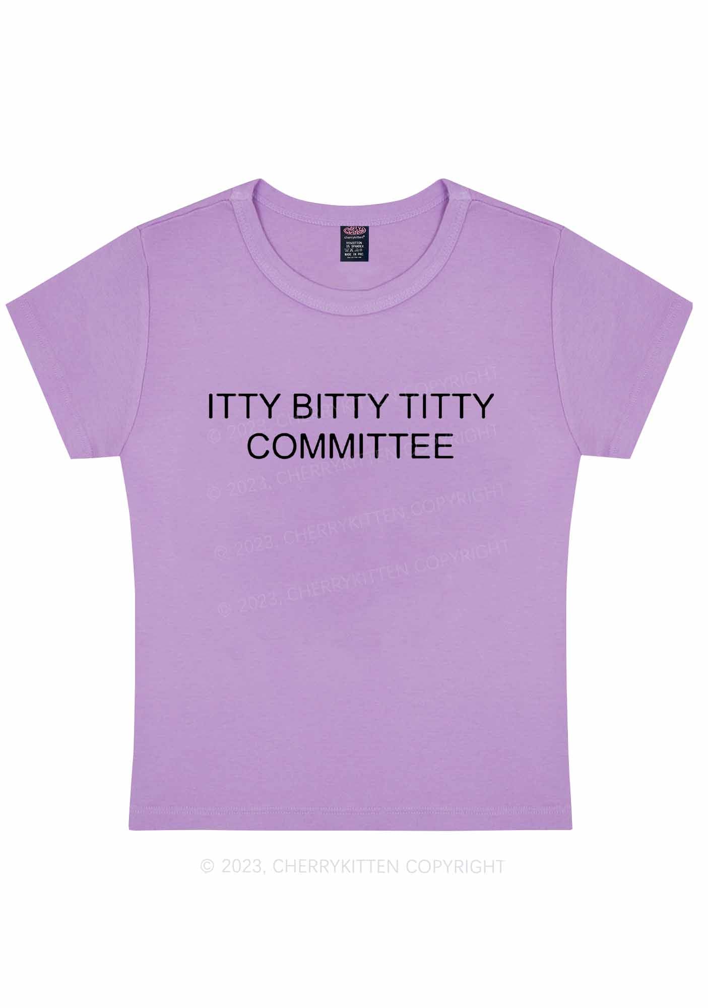 Itty Bitty Txtty Committee Y2K Baby Tee Cherrykitten