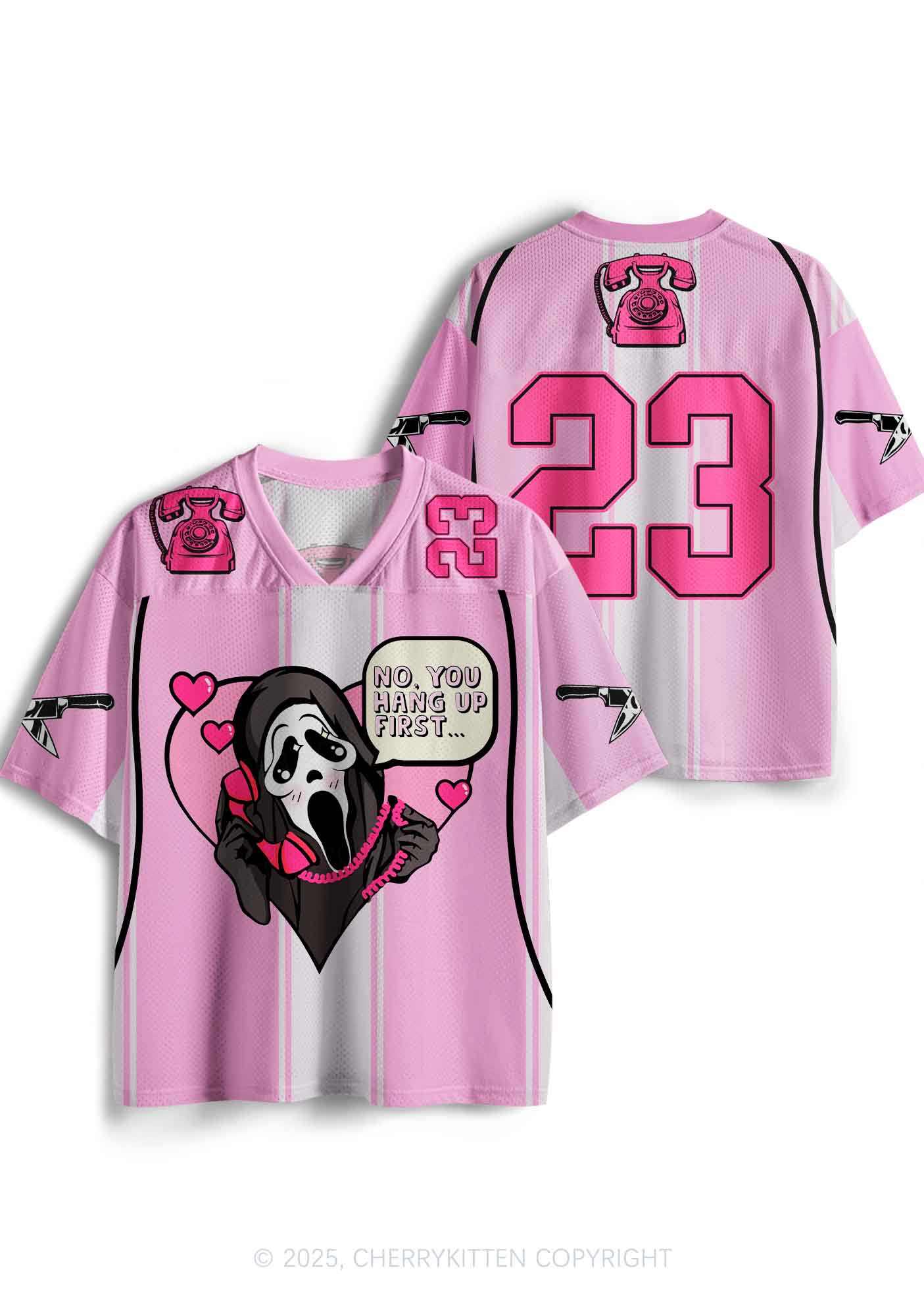 Halloween Custom Horror Hang Up Frist Y2K Sport Jersey Shirts Cherrykitten