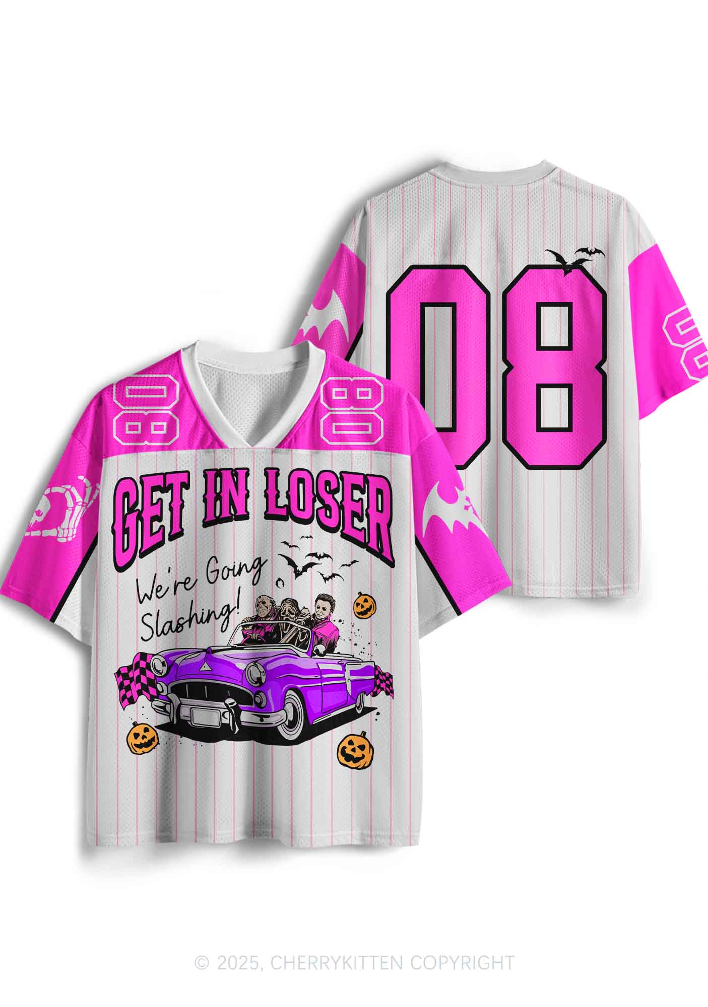 Halloween Custom White Going Slashing Y2K Sport Jersey Shirts Cherrykitten