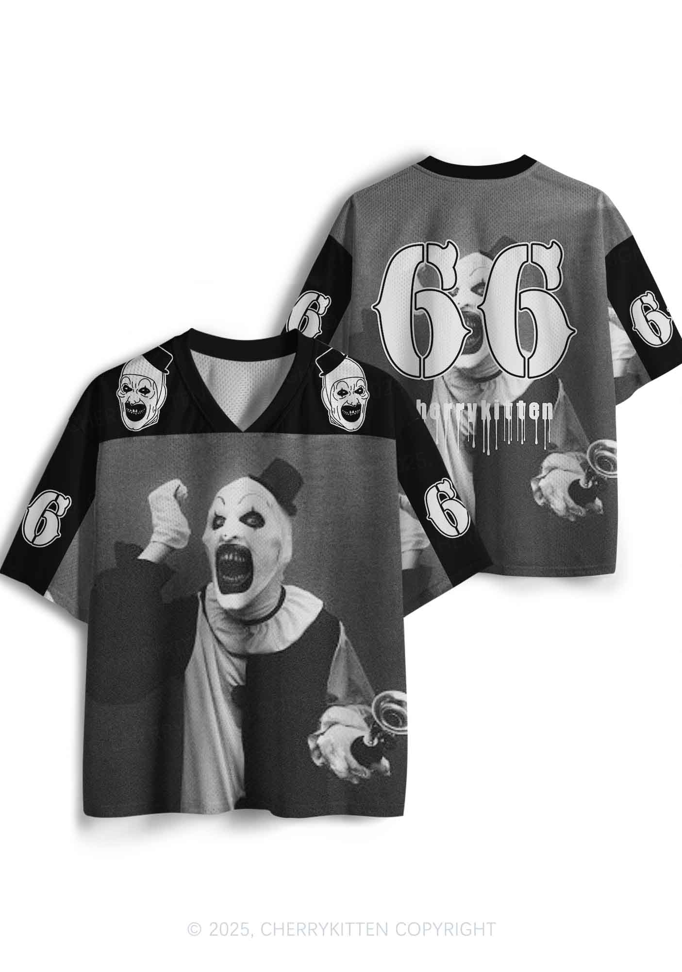 Custom Halloween Horror Clown Y2K Sport Jersey Shirts Cherrykitten