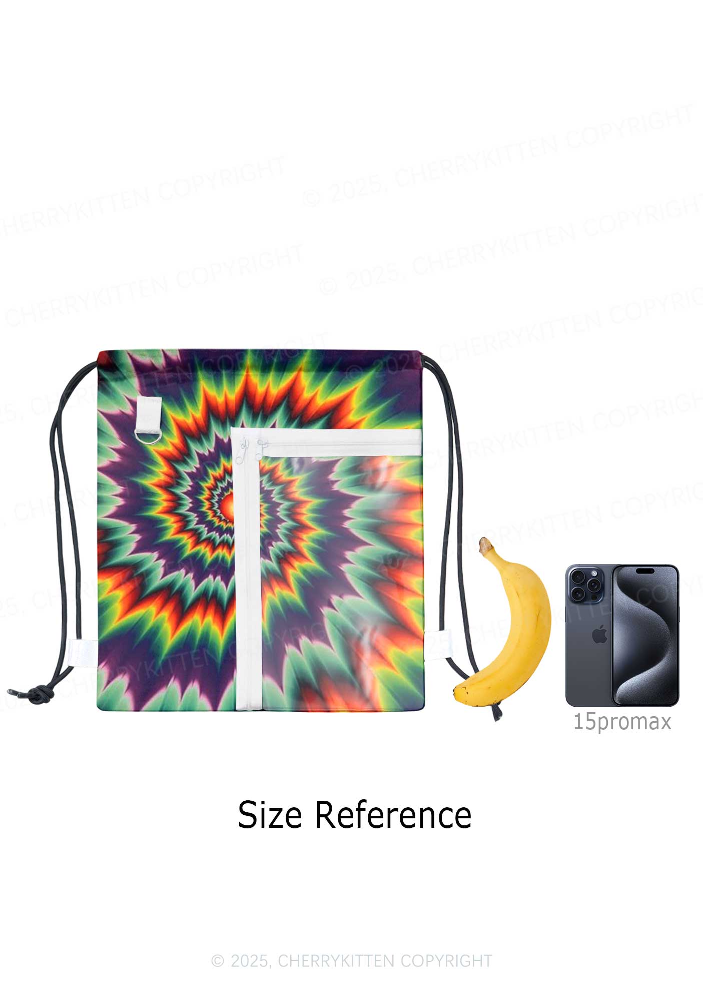 Rainbow Optical Illusion Y2K Drawstring Itabag Backpack Cherrykitten