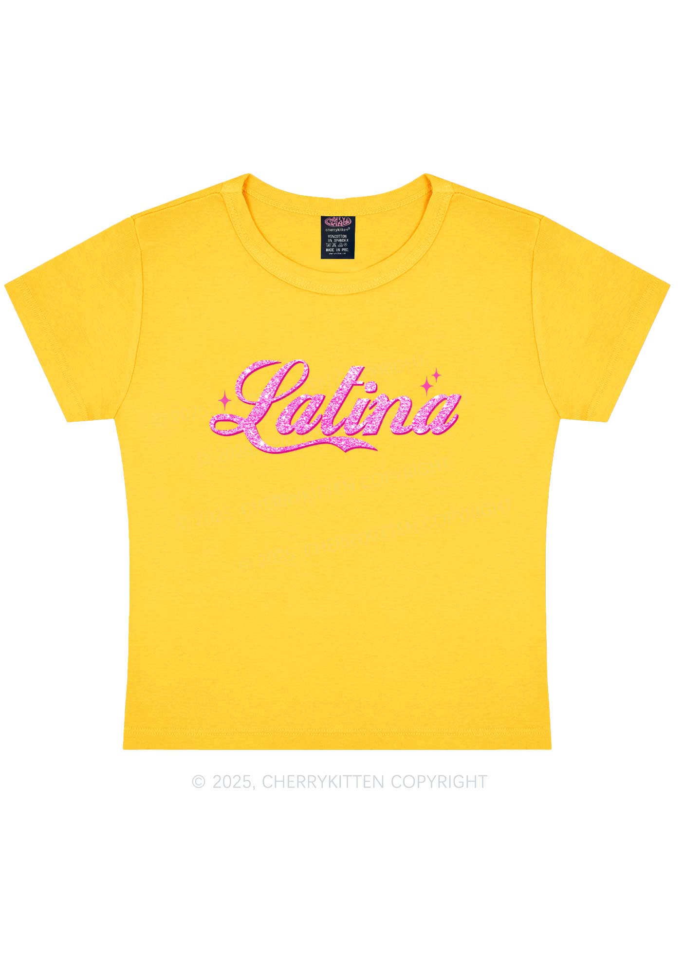 Pink Latina Y2K Baby Tee Cherrykitten