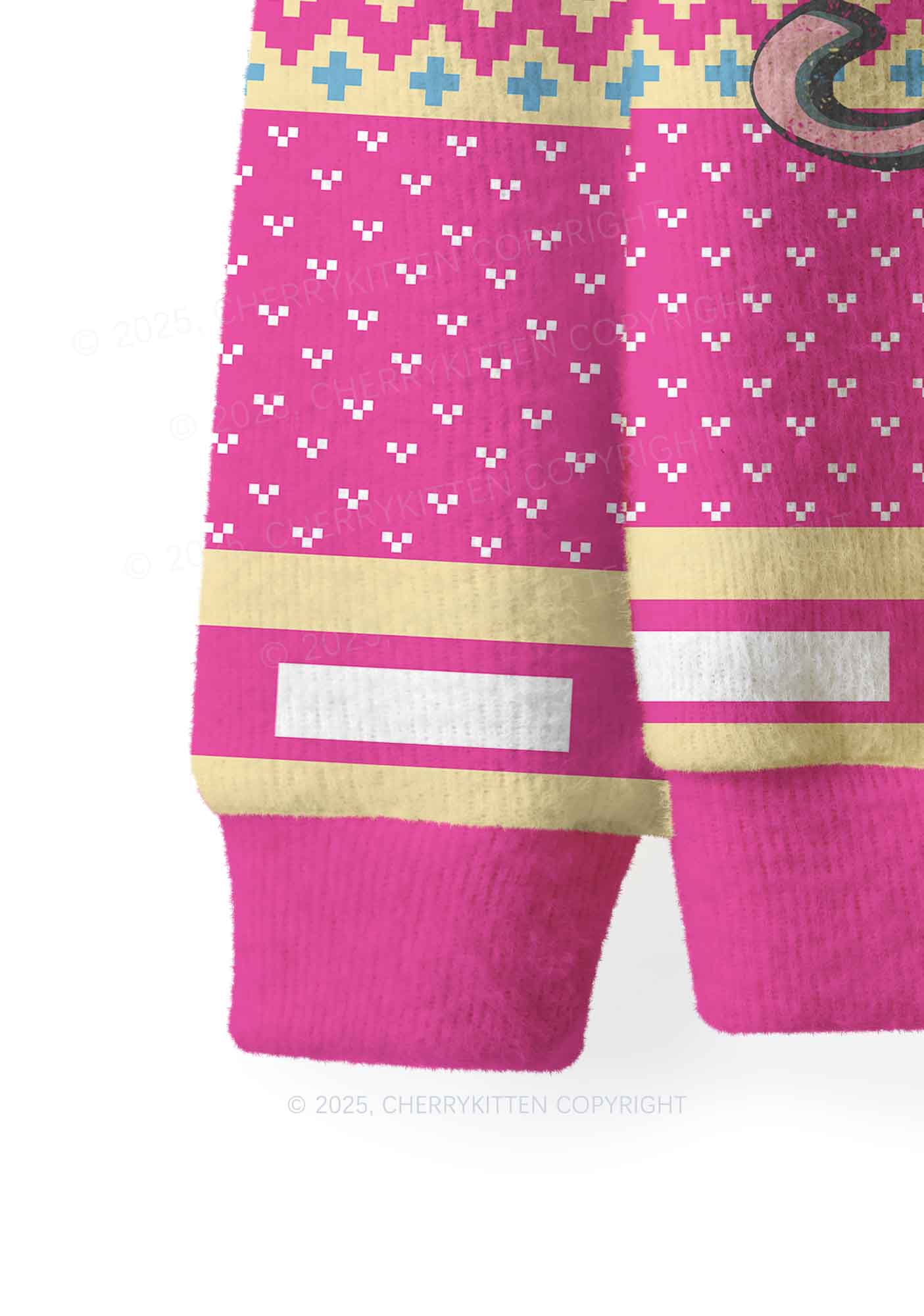 Blunt Slxt Y2K Christmas Knit Sweatshirt Cherrykitten