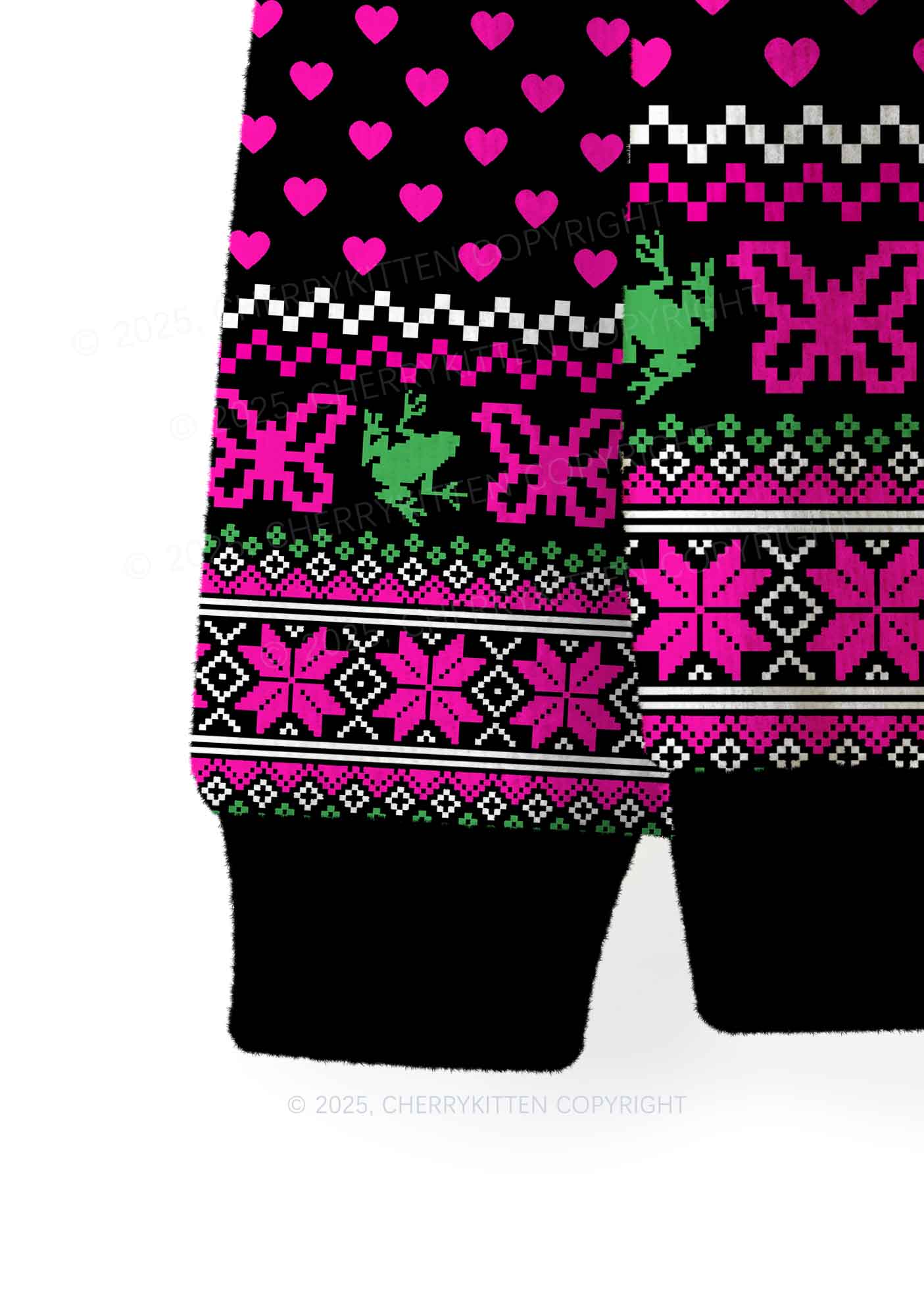 Fairy Frog Y2K Christmas Knit Sweatshirt Cherrykitten