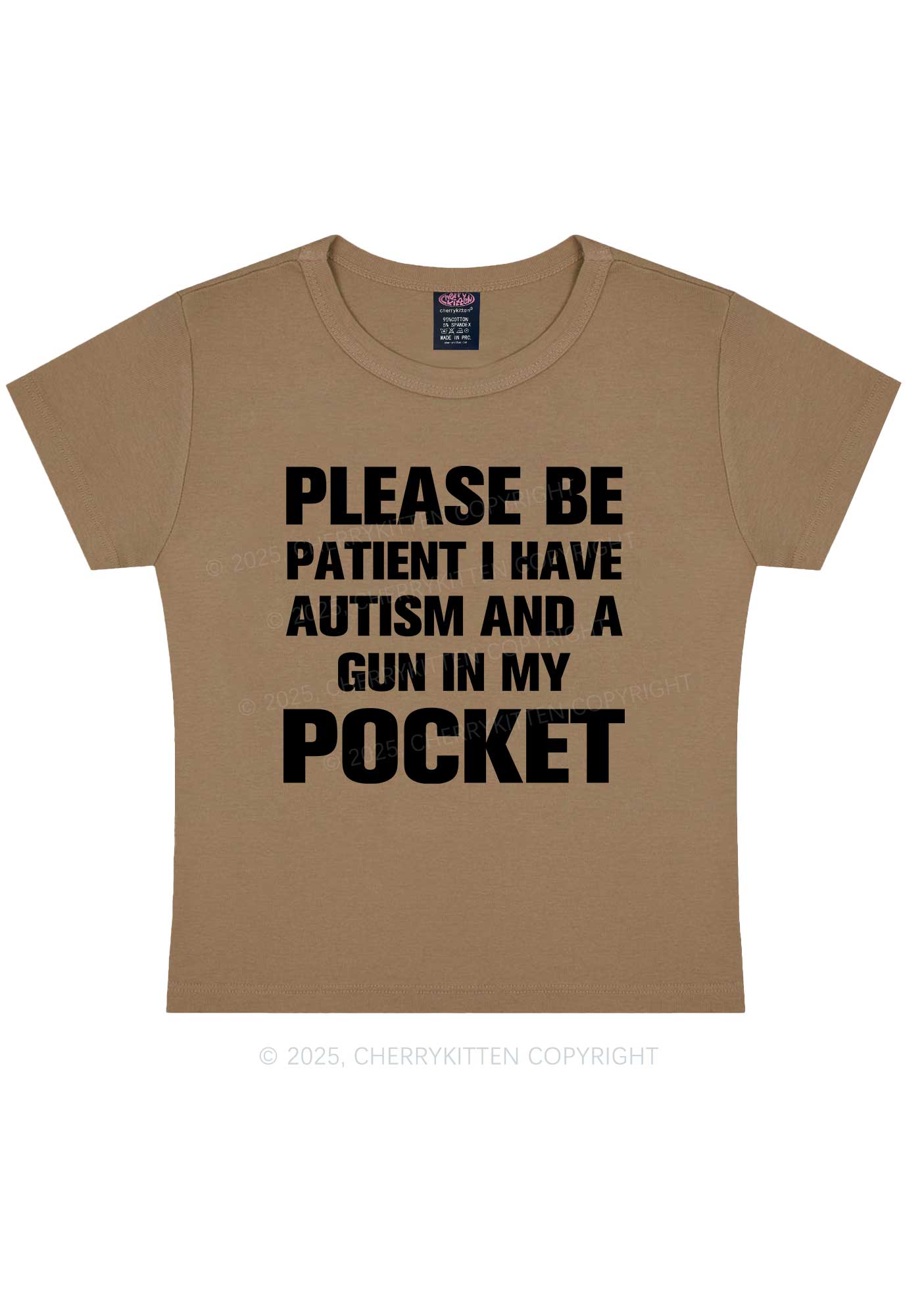 Please Be Patient Y2K Baby Tee Cherrykitten