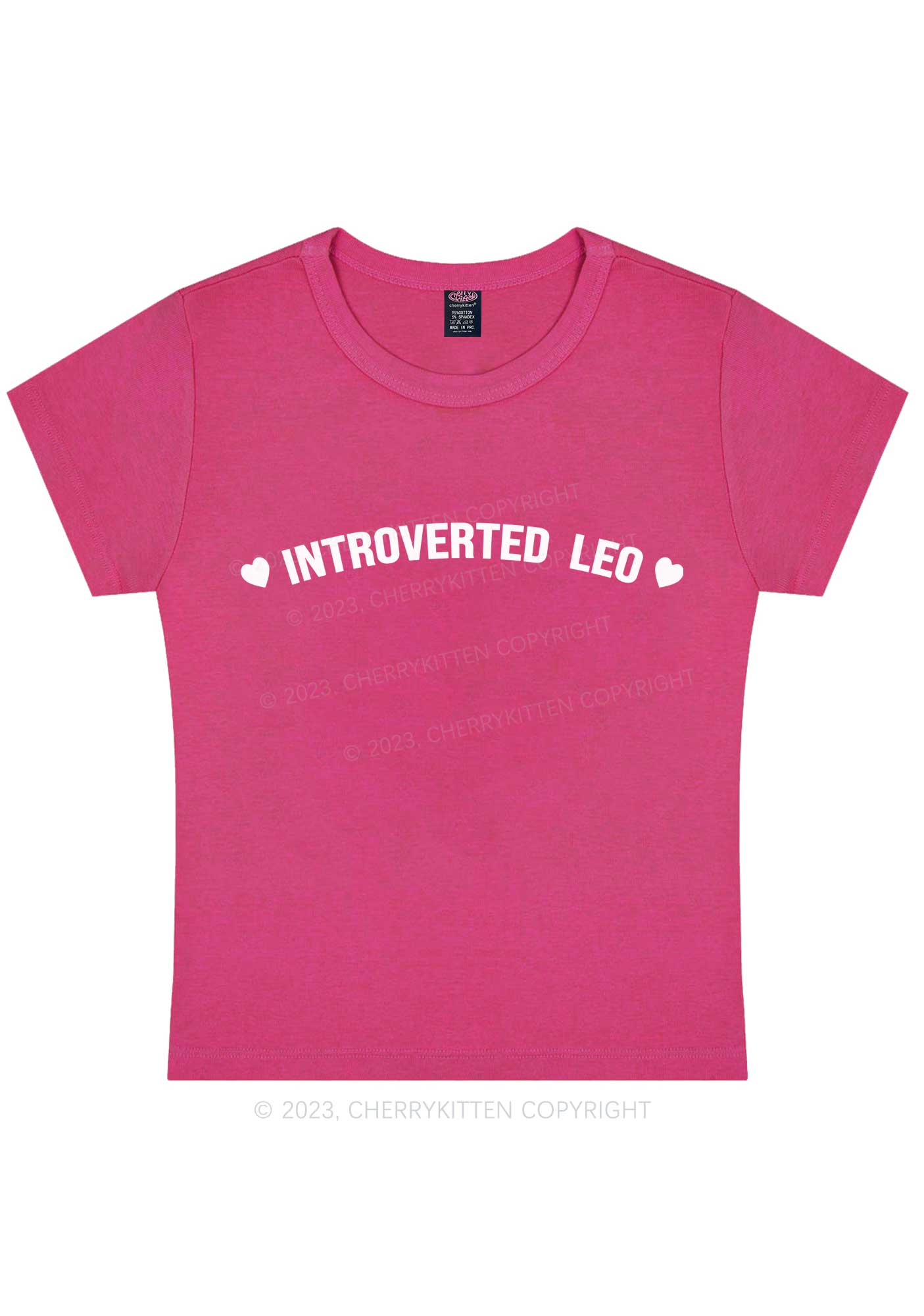 Introverted Leo Y2K Baby Tee Cherrykitten