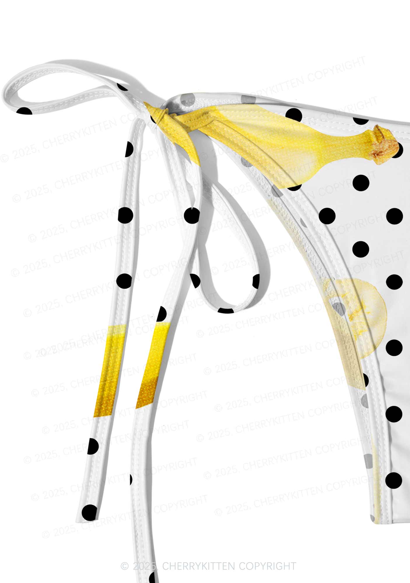 Banana Dots Y2K Print Bikini Set Cherrykitten