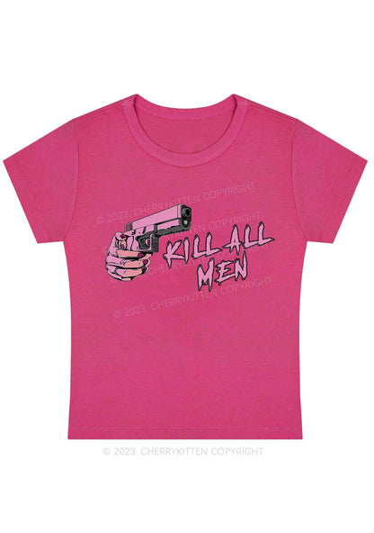 Kill All Men Y2K Baby Tee Cherrykitten