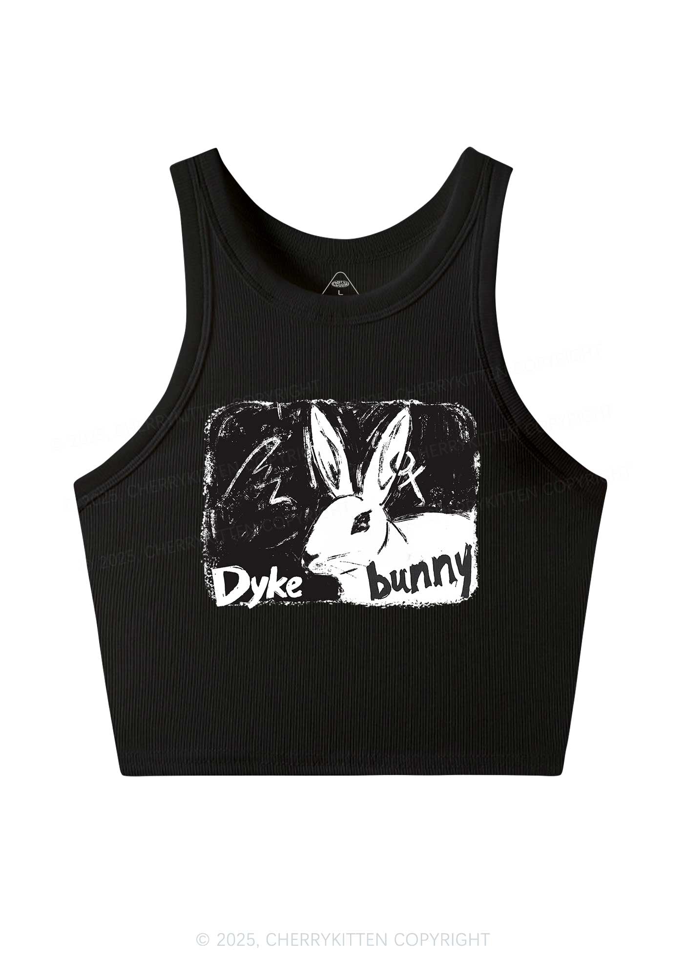 Dyke Bunny Y2K Crop Tank Top Cherrykitten