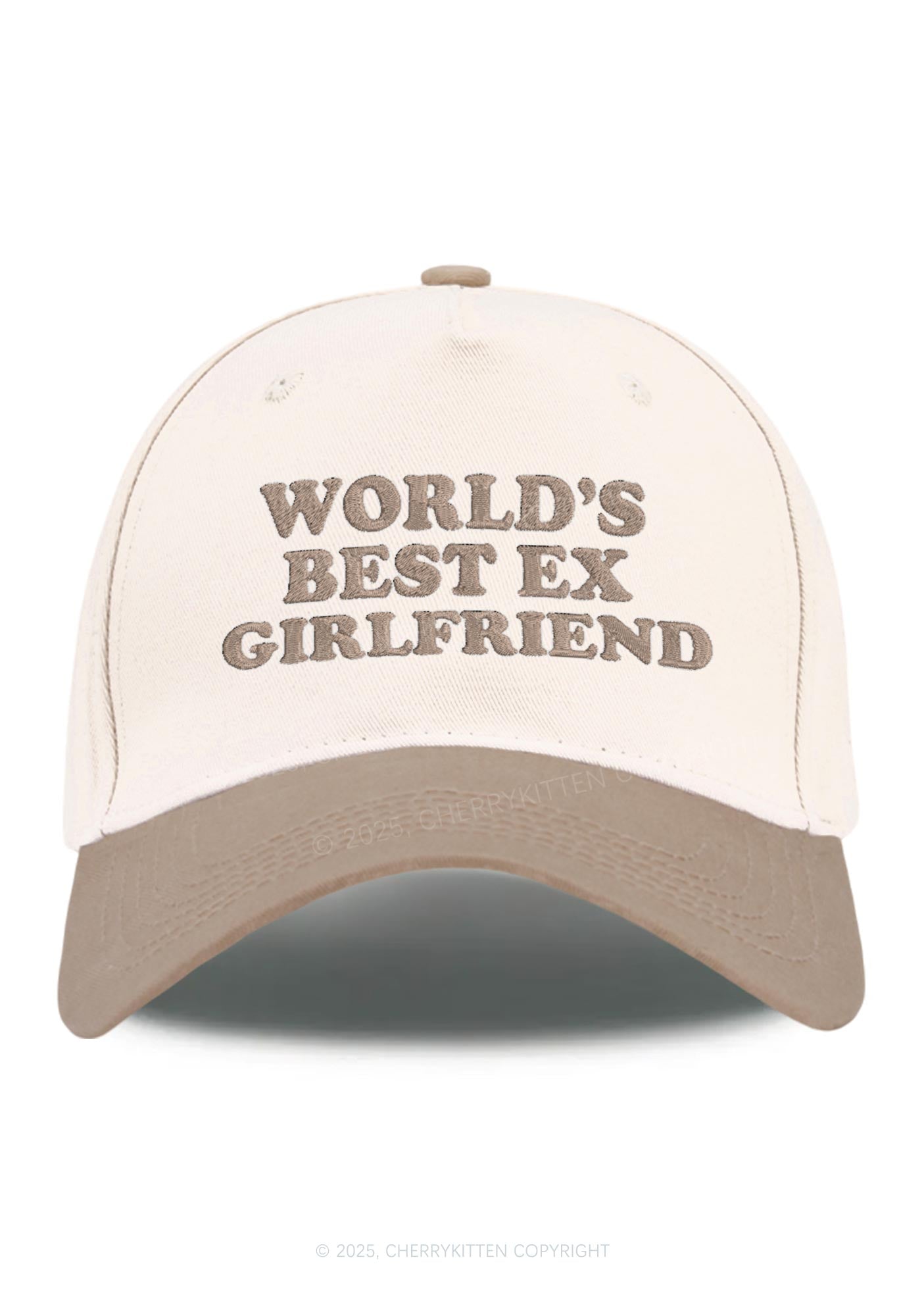 Embroidered Best Ex Girlfriend Y2K Color Block Baseball Cap Cherrykitten