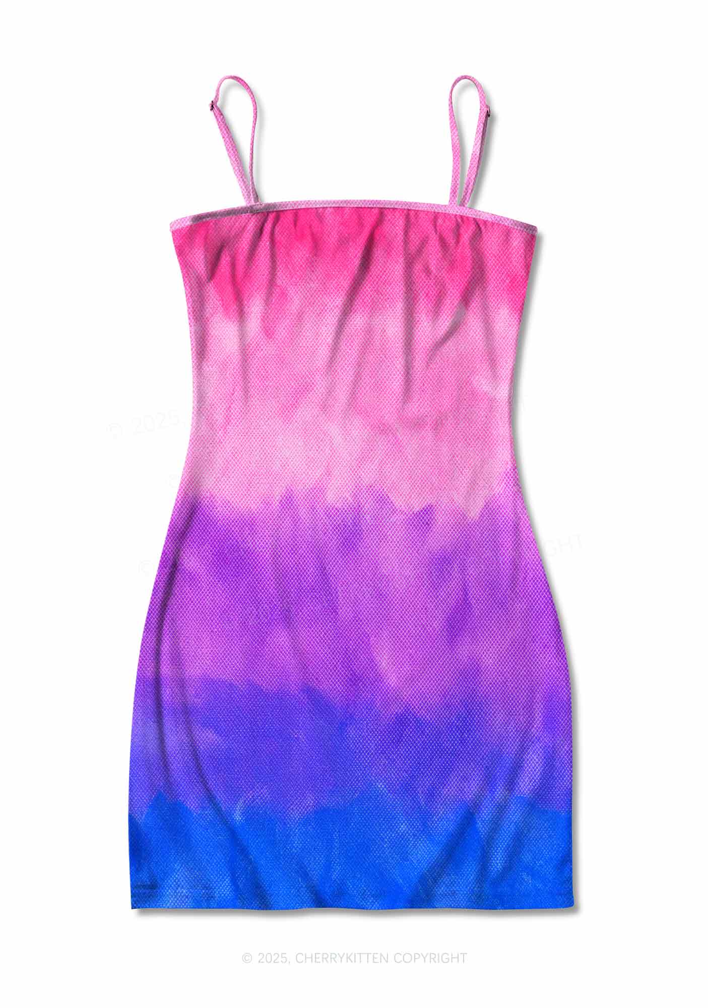 Bisexual Pride Y2K Print Slip Dress Cherrykitten